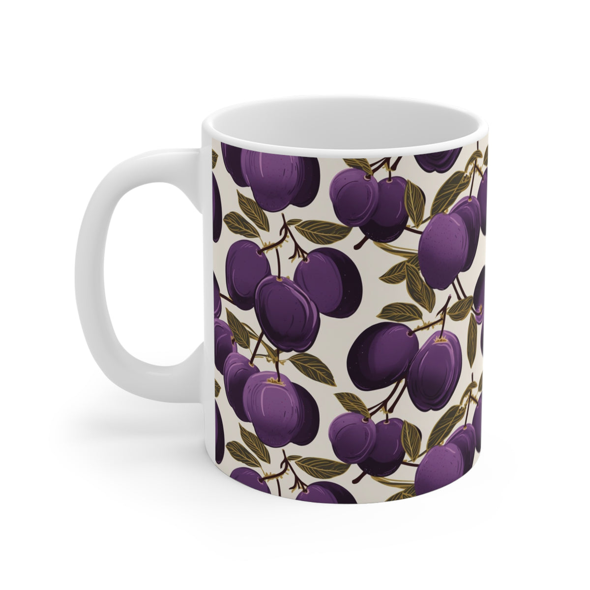 Vibrant Infinite Fruit Pattern Coffee Mug - Unique Ceramic Drinkware 684