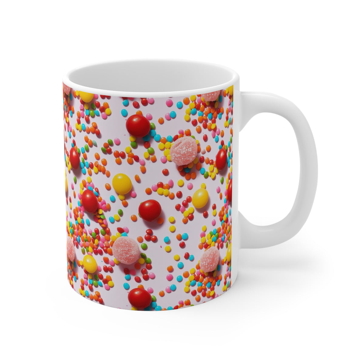 Colorful All-Over Candy Theme Coffee Mug Fun Ceramic Drinkware 011