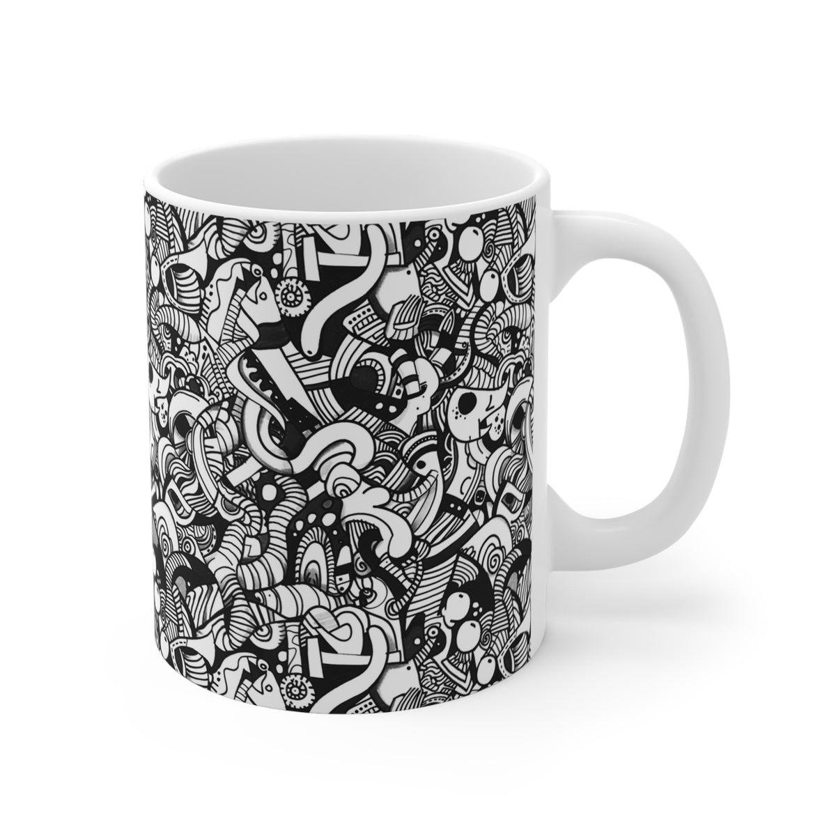 Artistic Doodle Coffee Mug - Sip with Imagination 322