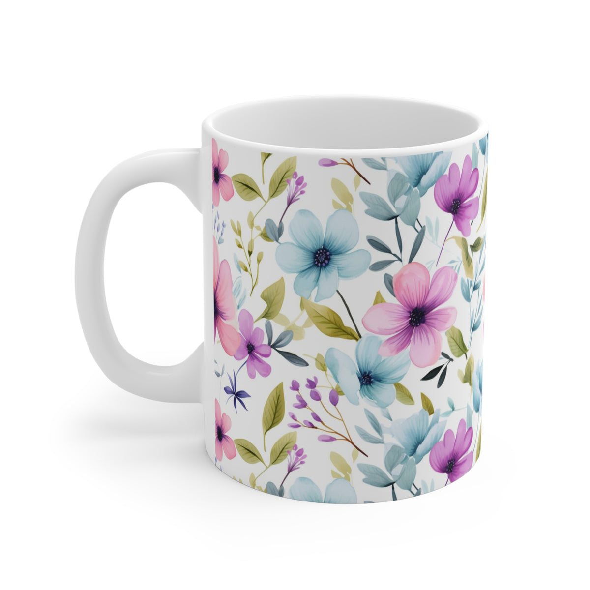 Various Watercolor Design All Over Coffee Mug – Unique Artistic Ceramic Coffee Cup 498