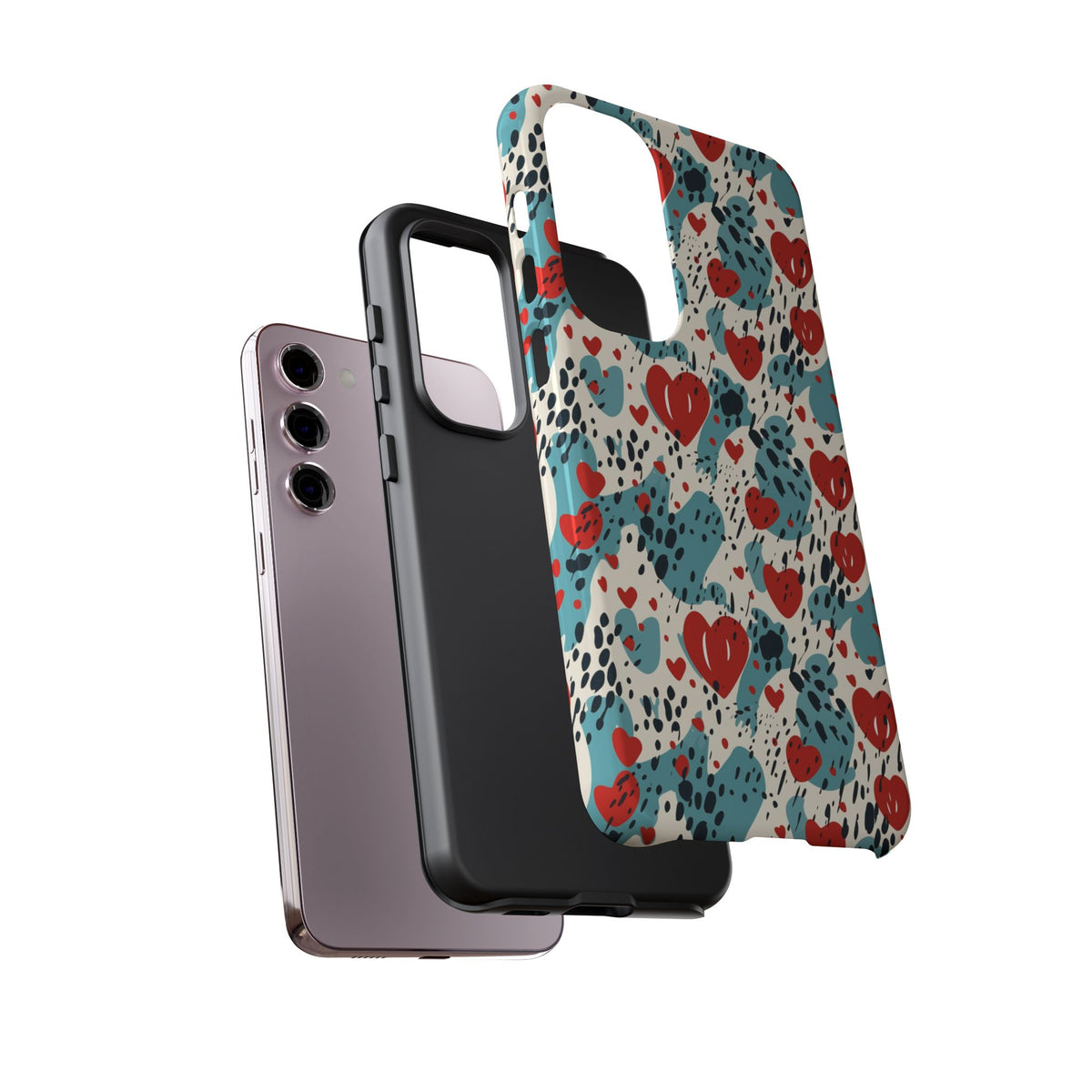 Heart Pattern Phone Case – Stylish & Loving Design for Your Device 822