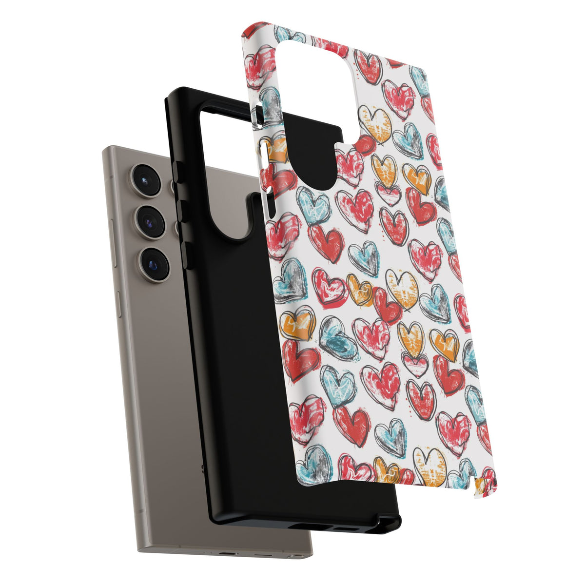 Heart Pattern Phone Case – Stylish & Loving Design for Your Device 235