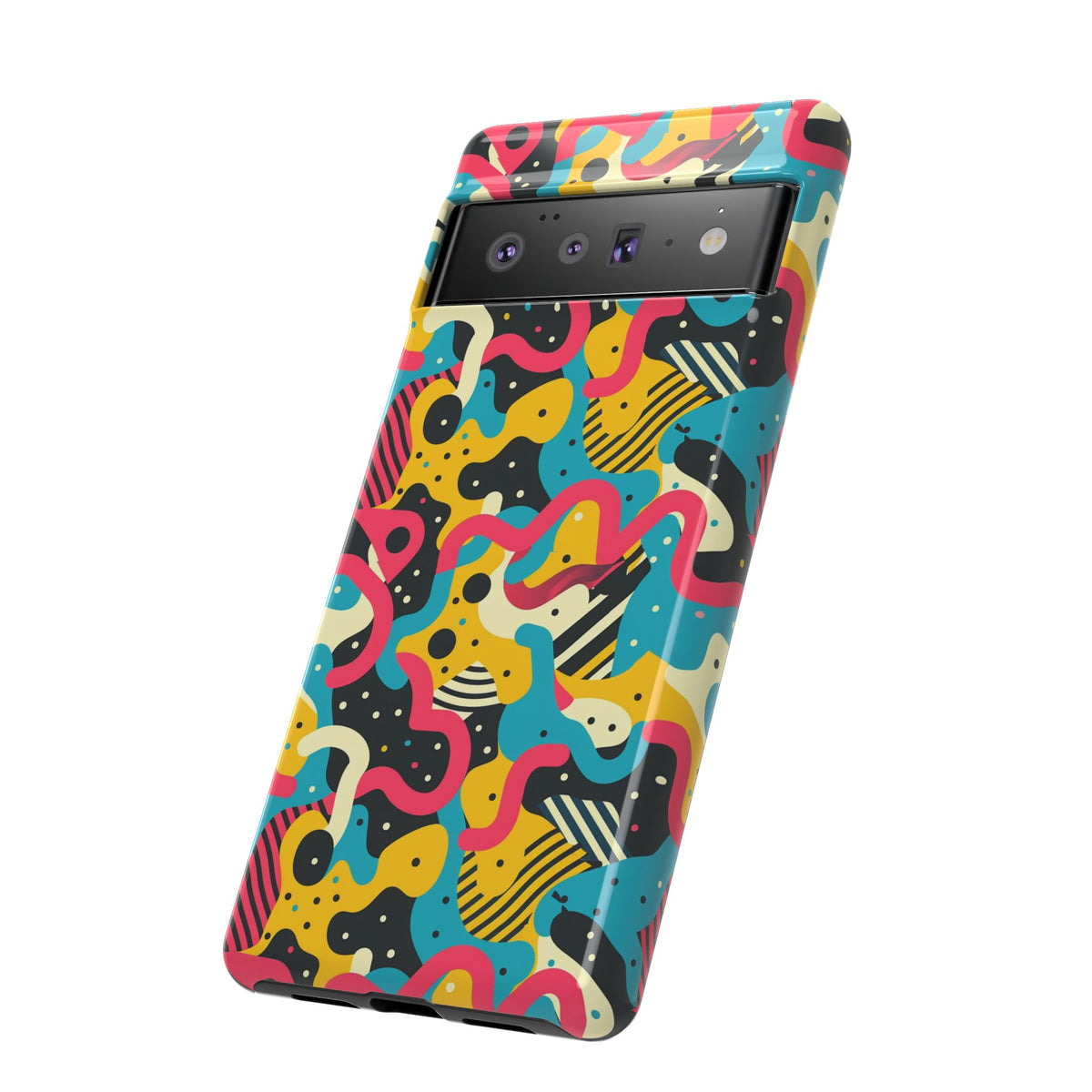 90s Themed Seamless Pattern Phone Case – Embrace Retro Style and Protection 238