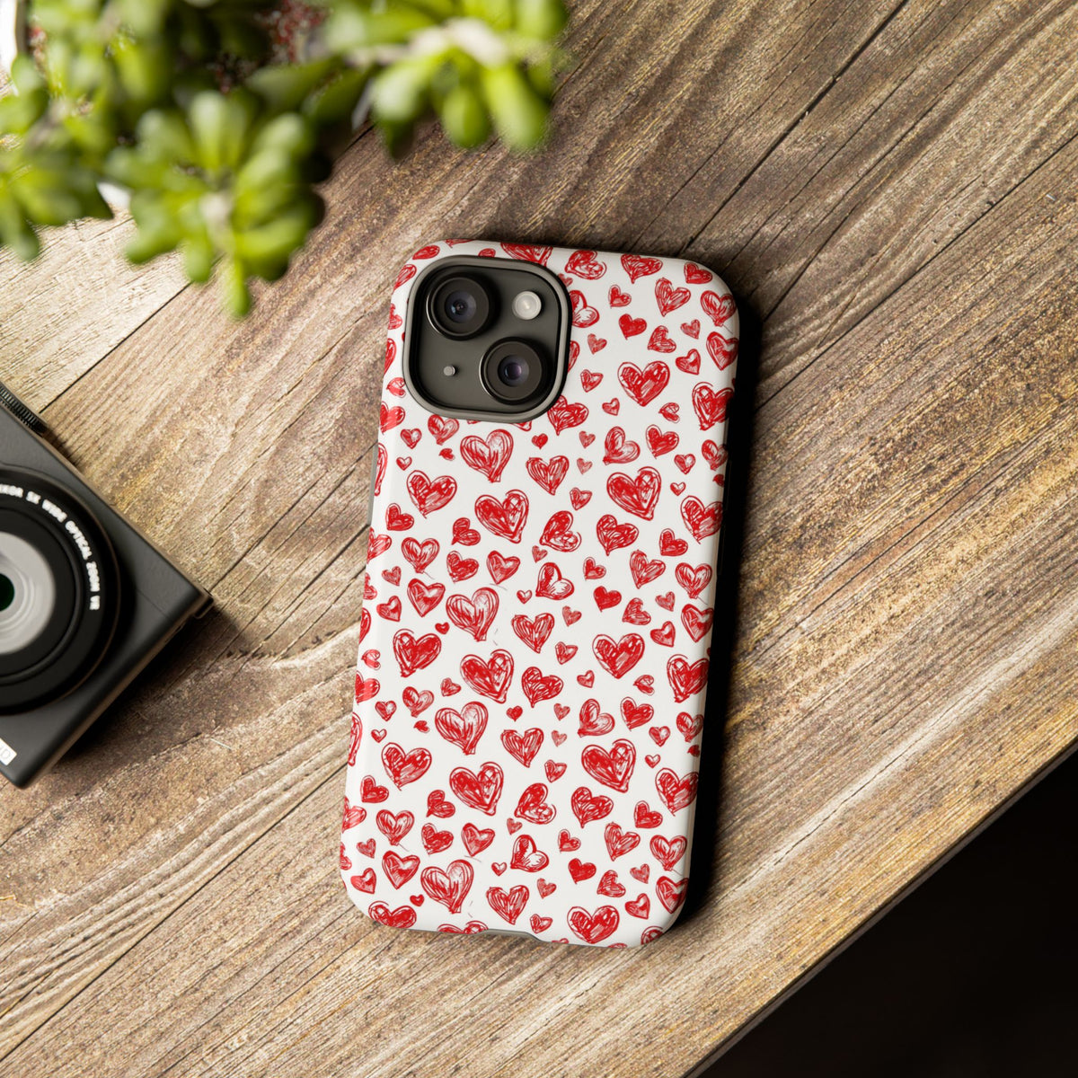 Heart Pattern Phone Case – Stylish & Loving Design for Your Device 814