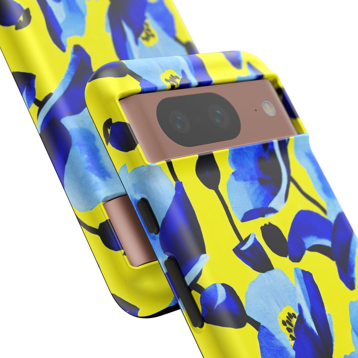 Vibrant Blue Floral Phone Case – A Perfect Fusion of Style and Protection