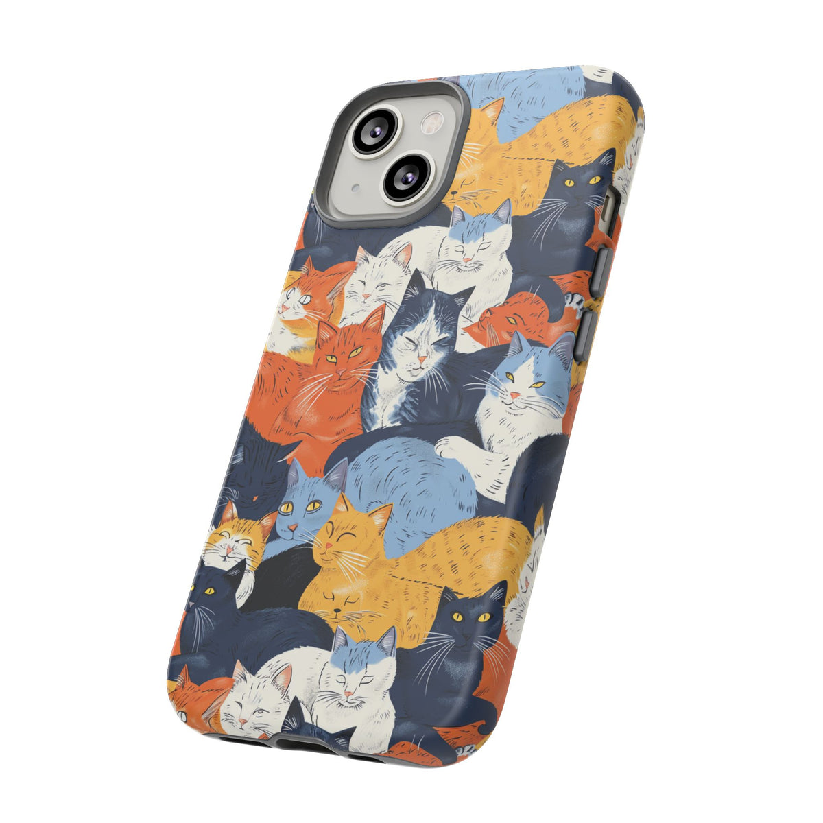 Seamless Cat Pattern Design Phone Case – Playful and Stylish Cat-Themed Phone Cover