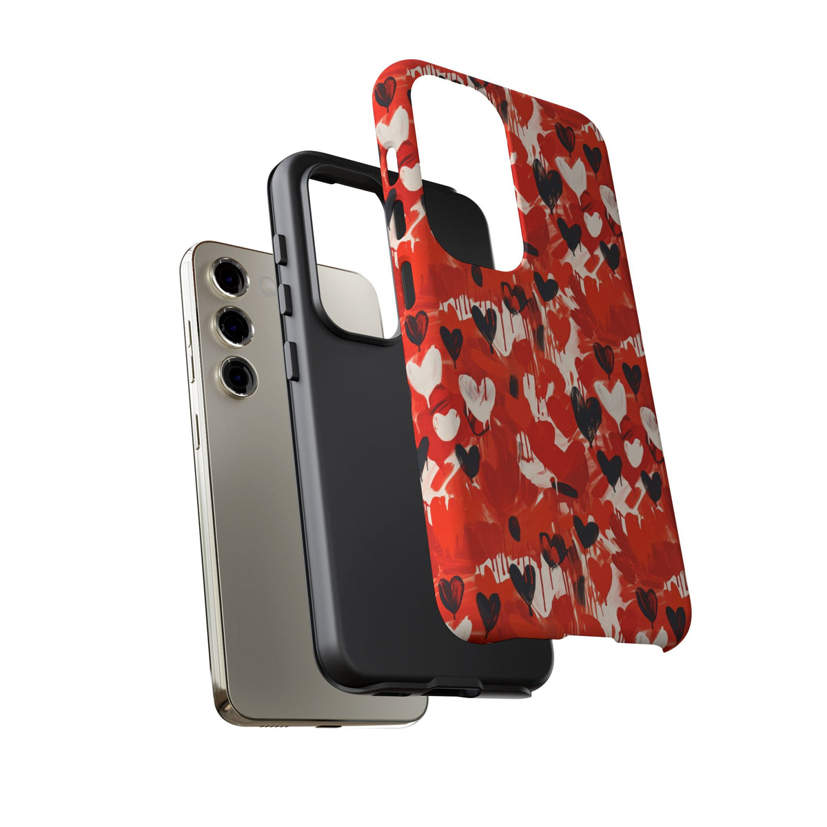 Heart Pattern Phone Case – Stylish & Loving Design for Your Device 355