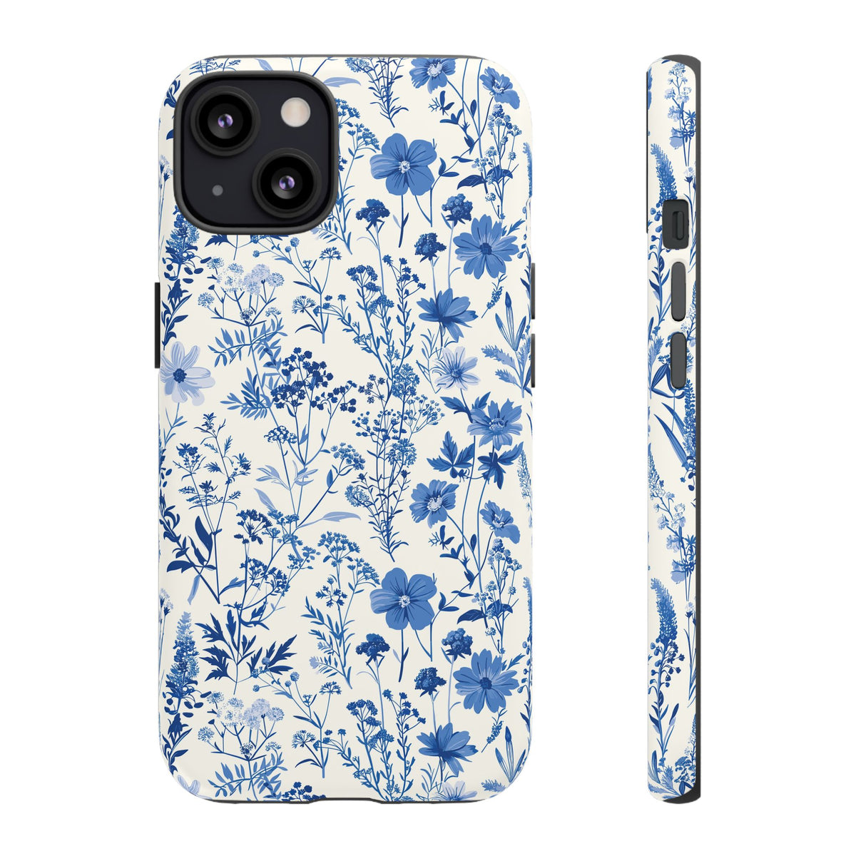 Blue French Toile Phone Case – Timeless Elegance and Classic Style