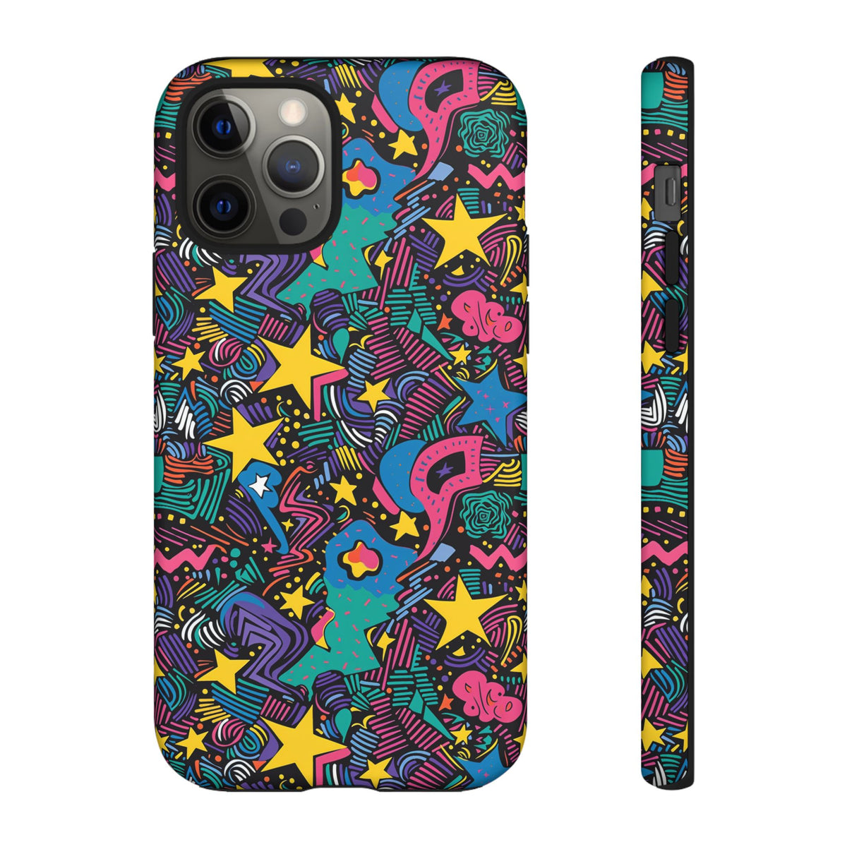 90s Themed Seamless Pattern Phone Case – Embrace Retro Style and Protection 227