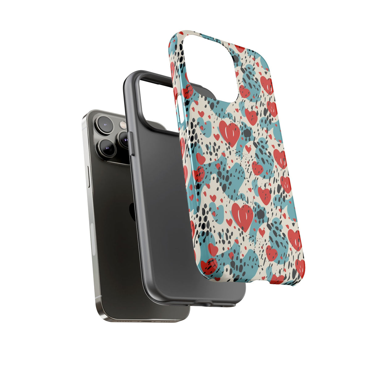 Heart Pattern Phone Case – Stylish & Loving Design for Your Device 822