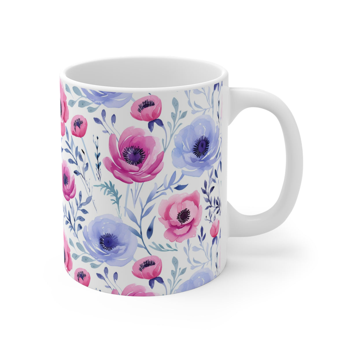 Various Watercolor Design All Over Coffee Mug – Unique Artistic Ceramic Coffee Cup 195