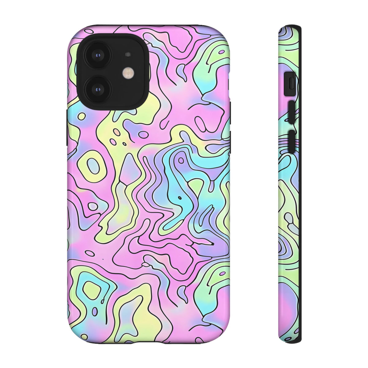 Abstract Pastel Waves and Wavy Lines Phone Case – Elegant and Modern Phone Cover 2