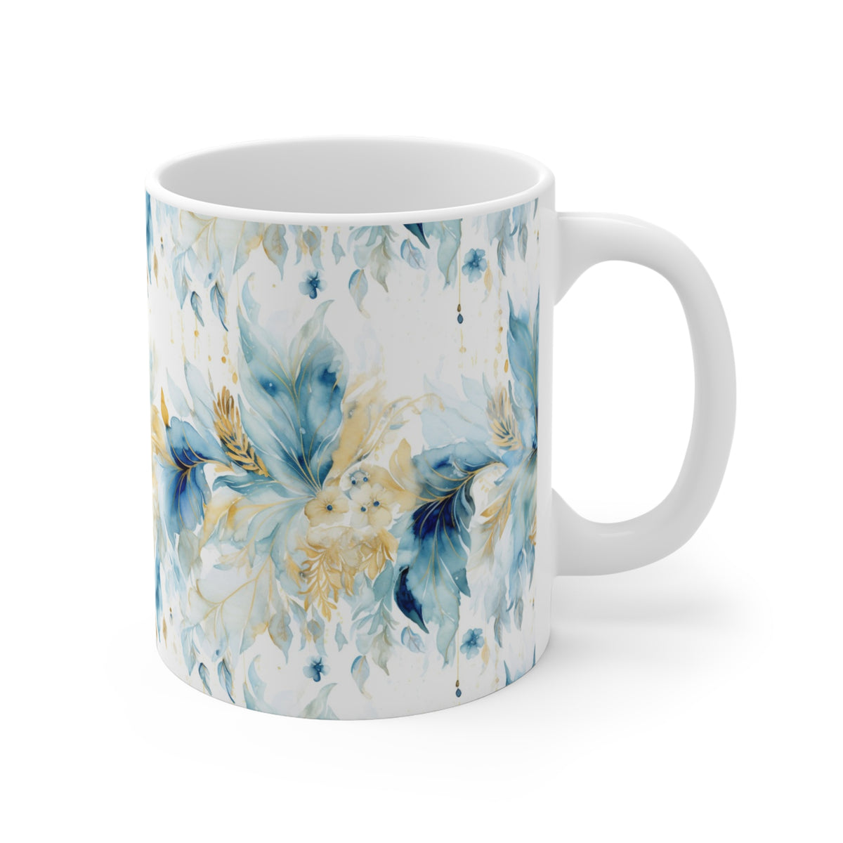 Various Watercolor Design All Over Coffee Mug – Unique Artistic Ceramic Coffee Cup 110