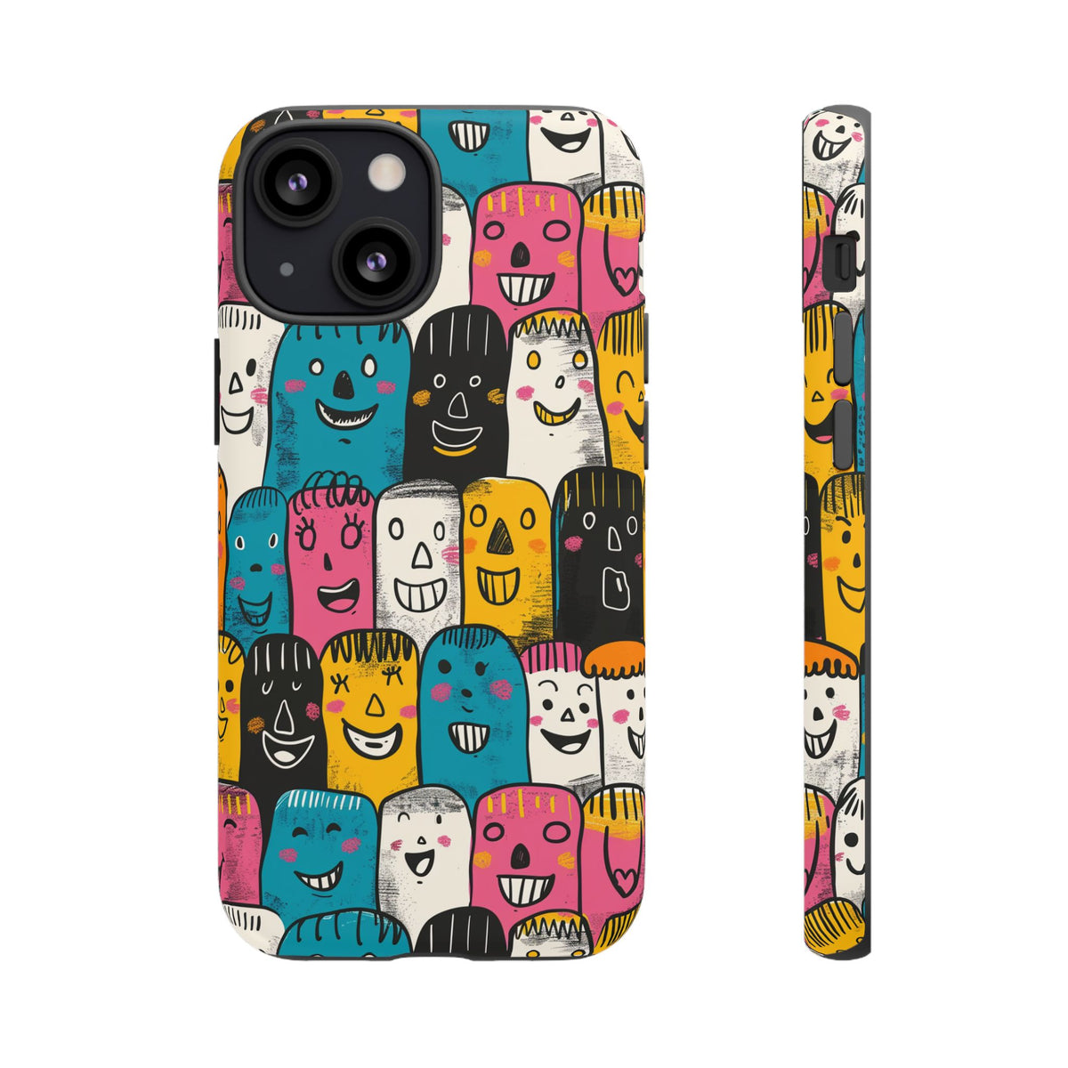 Happy Faces Phone Case – Joyful and Cheerful Design for a Bright Look 5