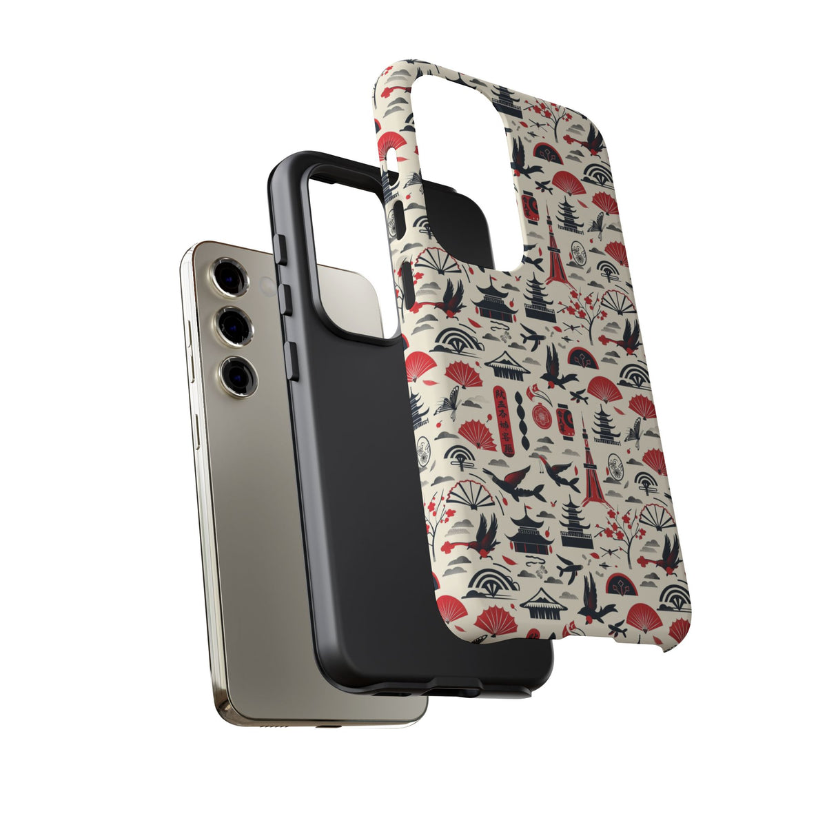 Japanese Pattern Phone Case – Elegant & Timeless Design for Your Phone 067