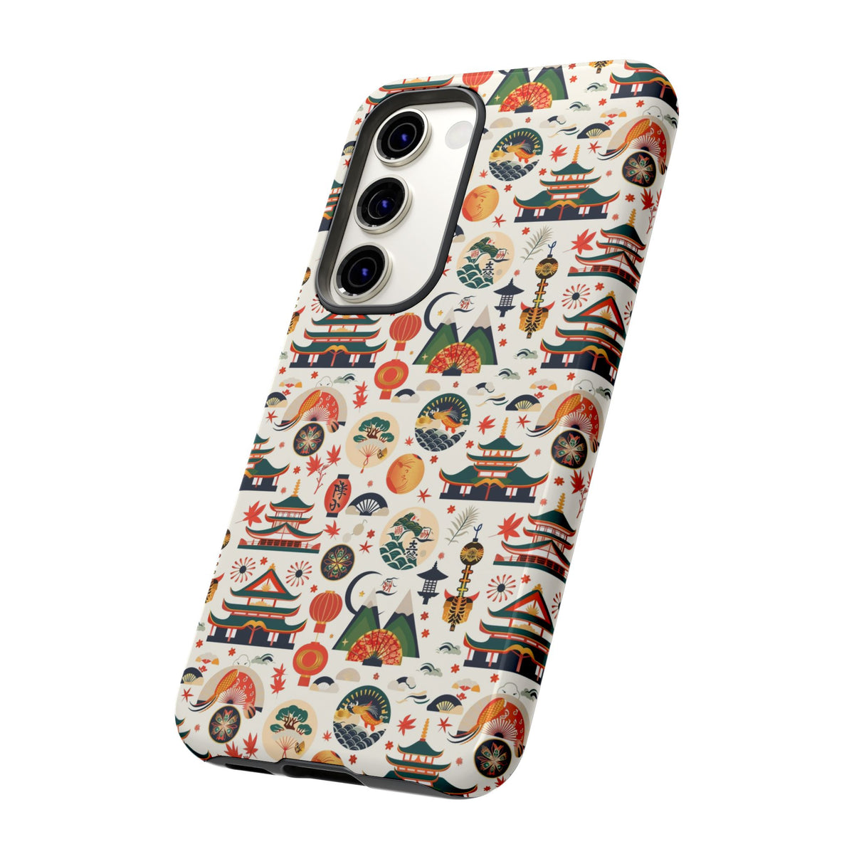 Japanese Pattern Phone Case – Elegant & Timeless Design for Your Phone 068