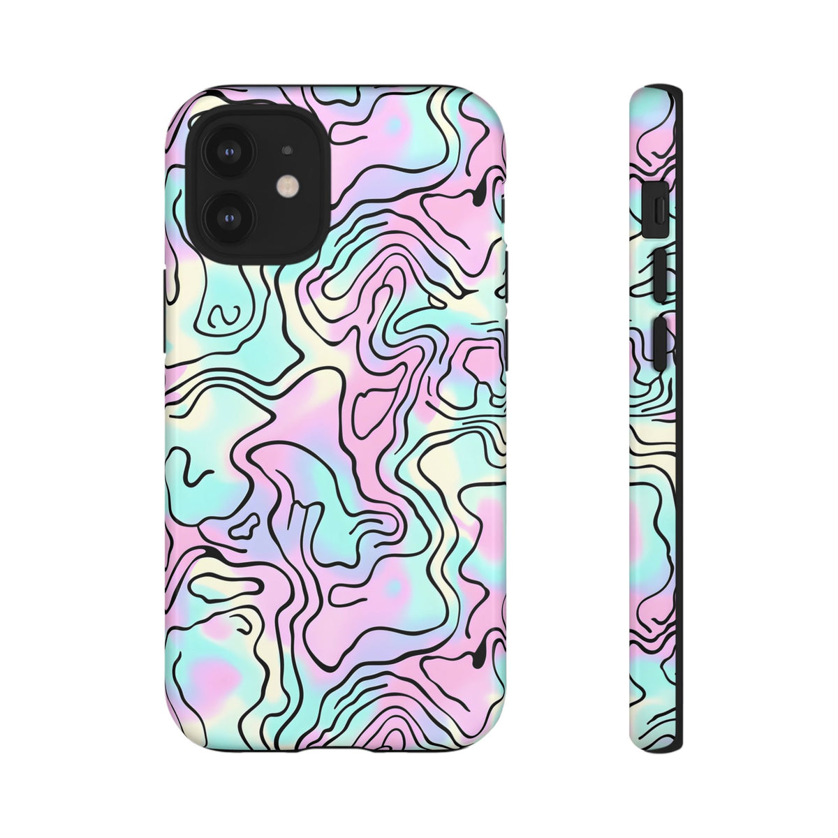 Abstract Pastel Waves and Wavy Lines Phone Case – Elegant and Modern Phone Cover