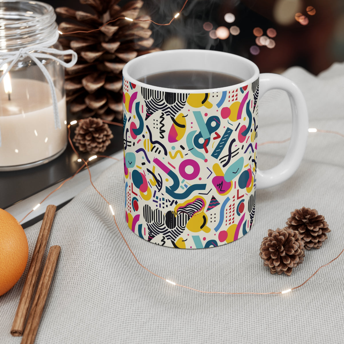 90s Retro Coffee Mug - Full Wrap Design 578