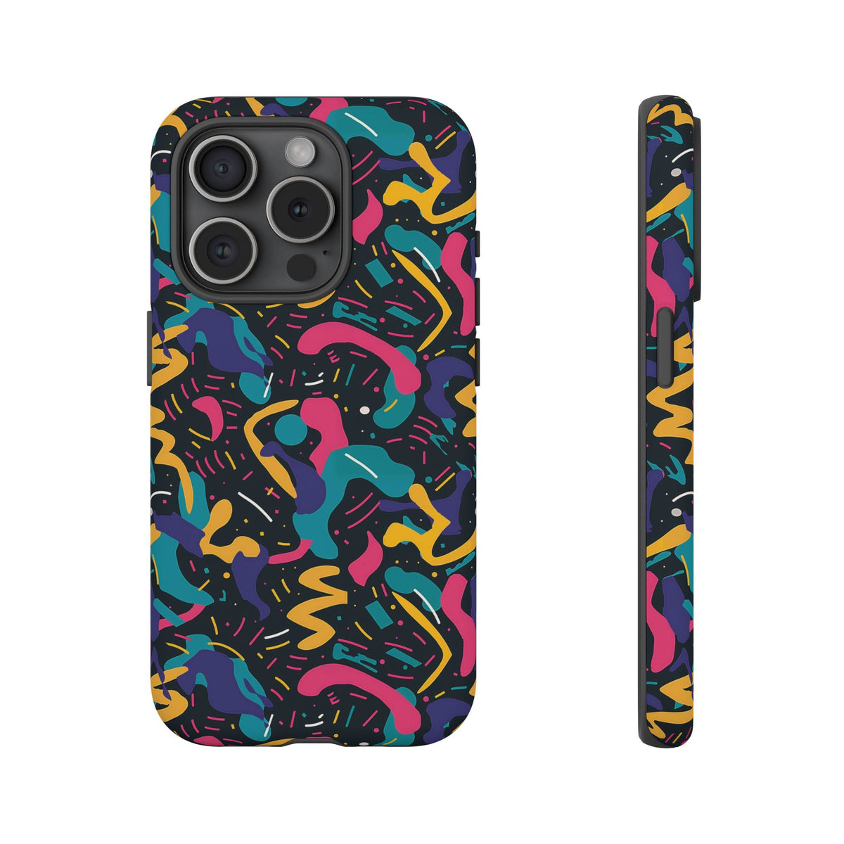 90s Themed Seamless Pattern Phone Case – Embrace Retro Style and Protection 235