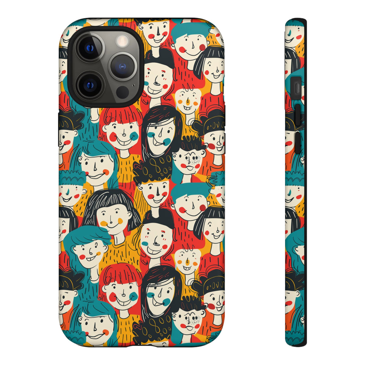 Happy Faces Phone Case – Joyful and Cheerful Design for a Bright Look 3