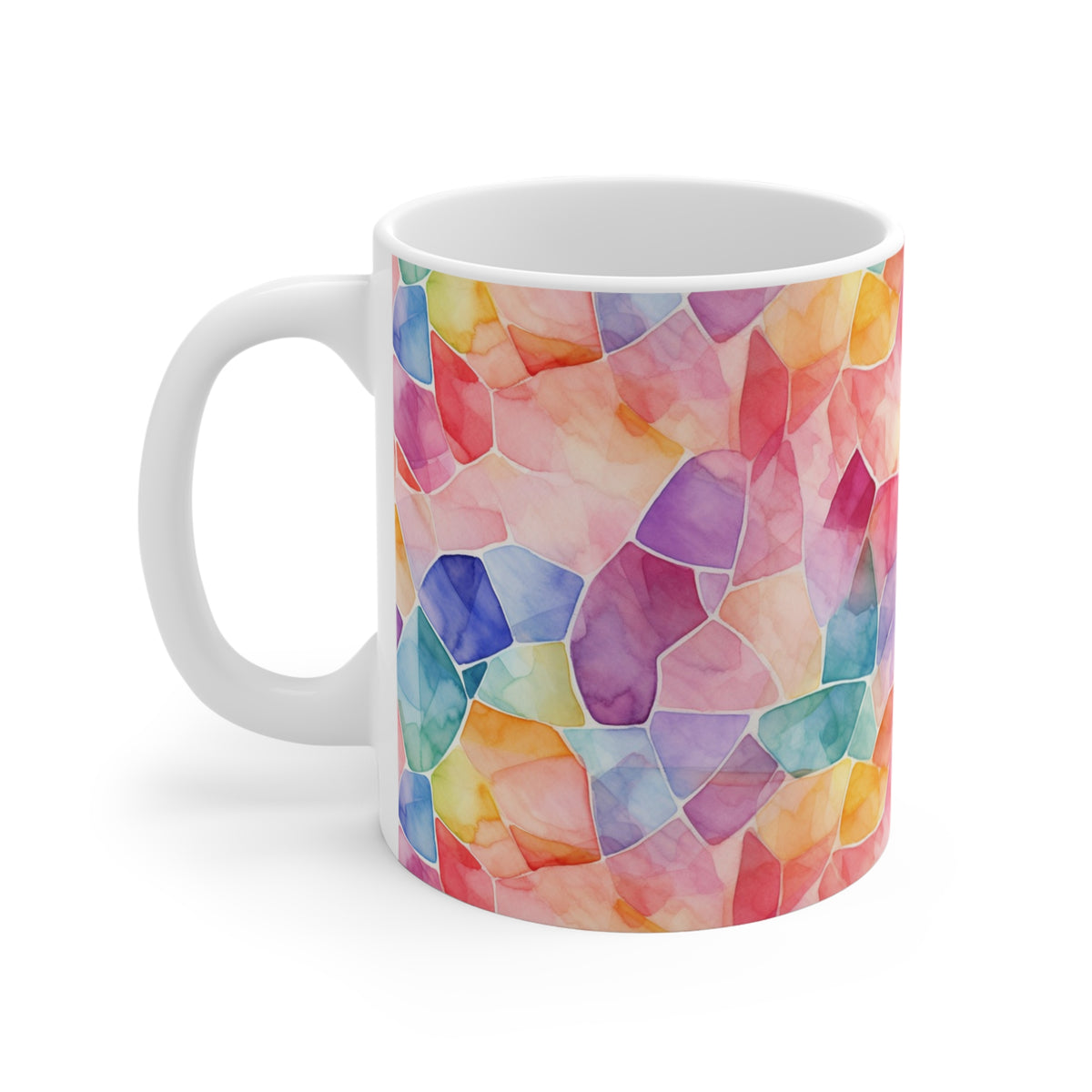 Various Watercolor Design All Over Coffee Mug – Unique Artistic Ceramic Coffee Cup 334