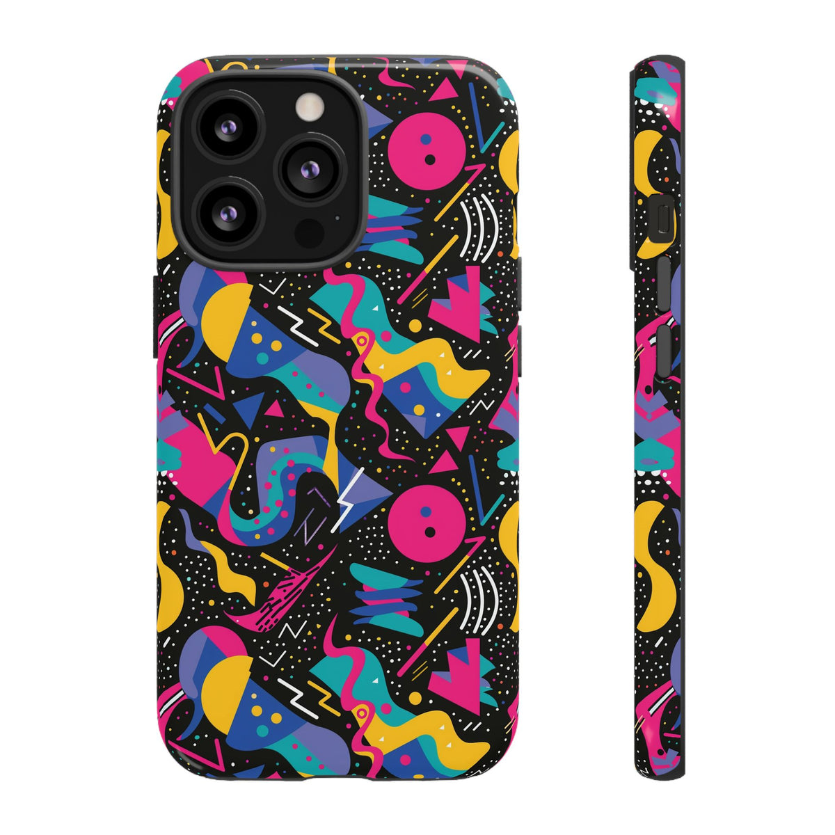 90s Themed Seamless Pattern Phone Case – Embrace Retro Style and Protection 302