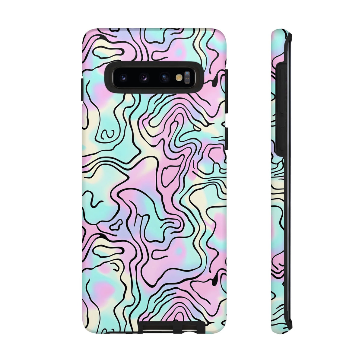 Abstract Pastel Waves and Wavy Lines Phone Case – Elegant and Modern Phone Cover