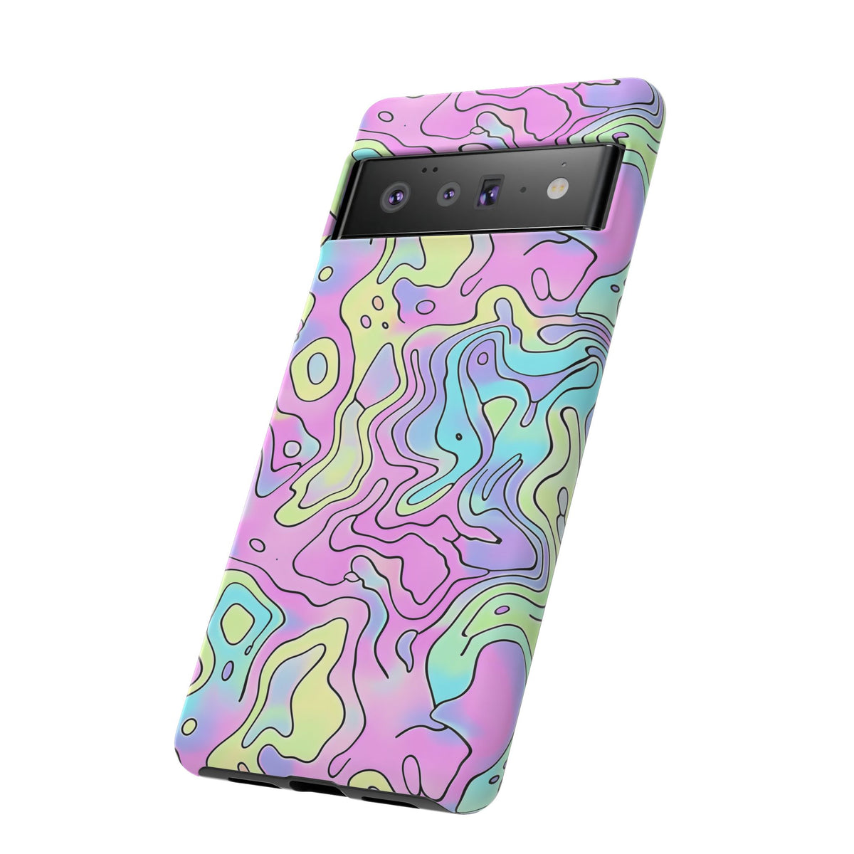 Abstract Pastel Waves and Wavy Lines Phone Case – Elegant and Modern Phone Cover 2