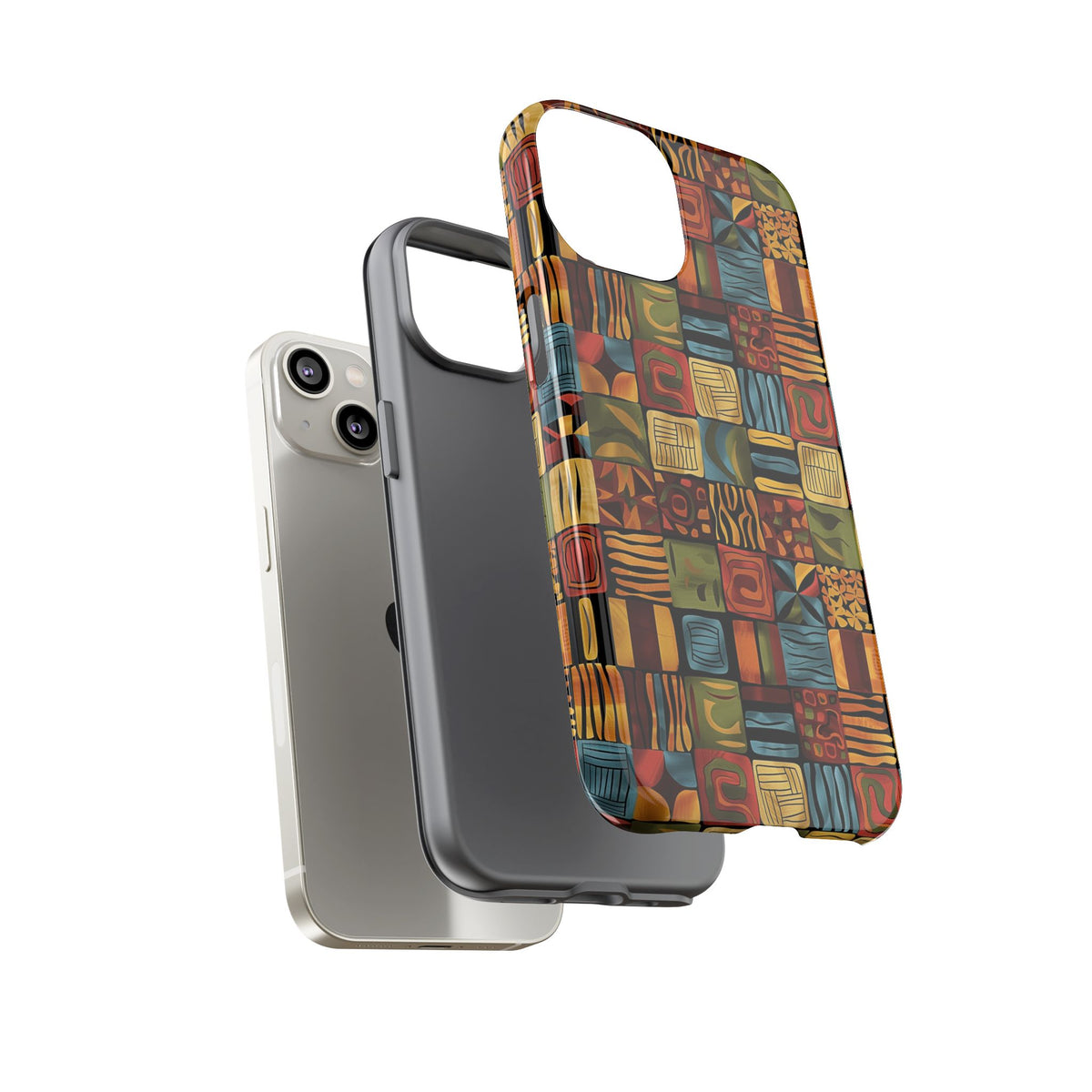 Stylish African Pattern Phone Case – Unique and Vibrant Protection 075