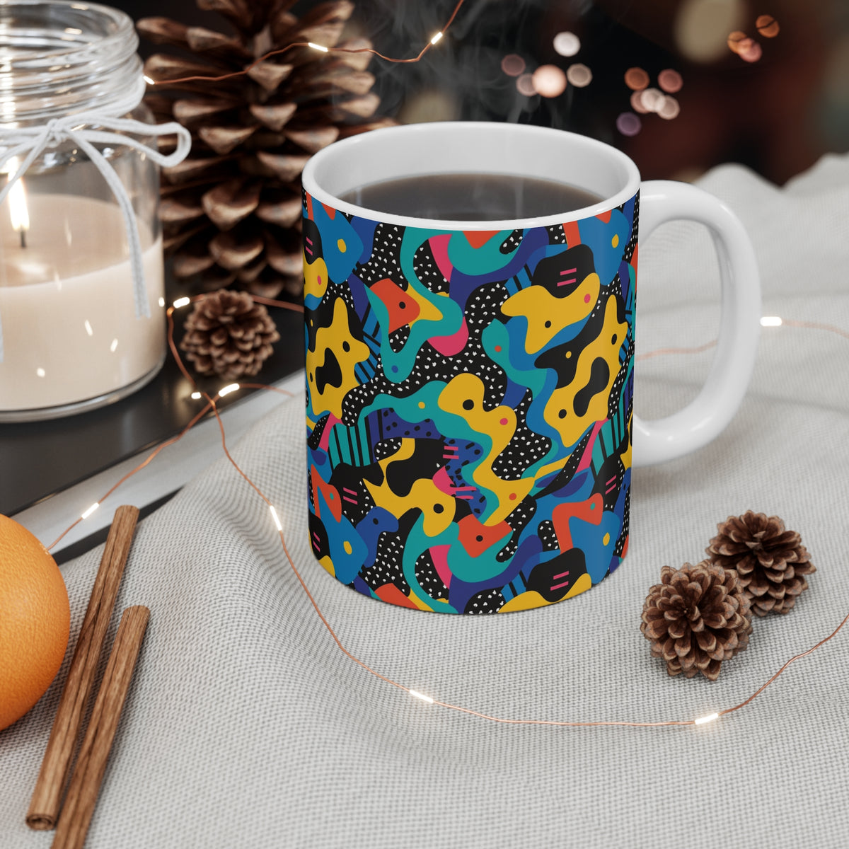 90s Retro Coffee Mug - Full Wrap Design 559