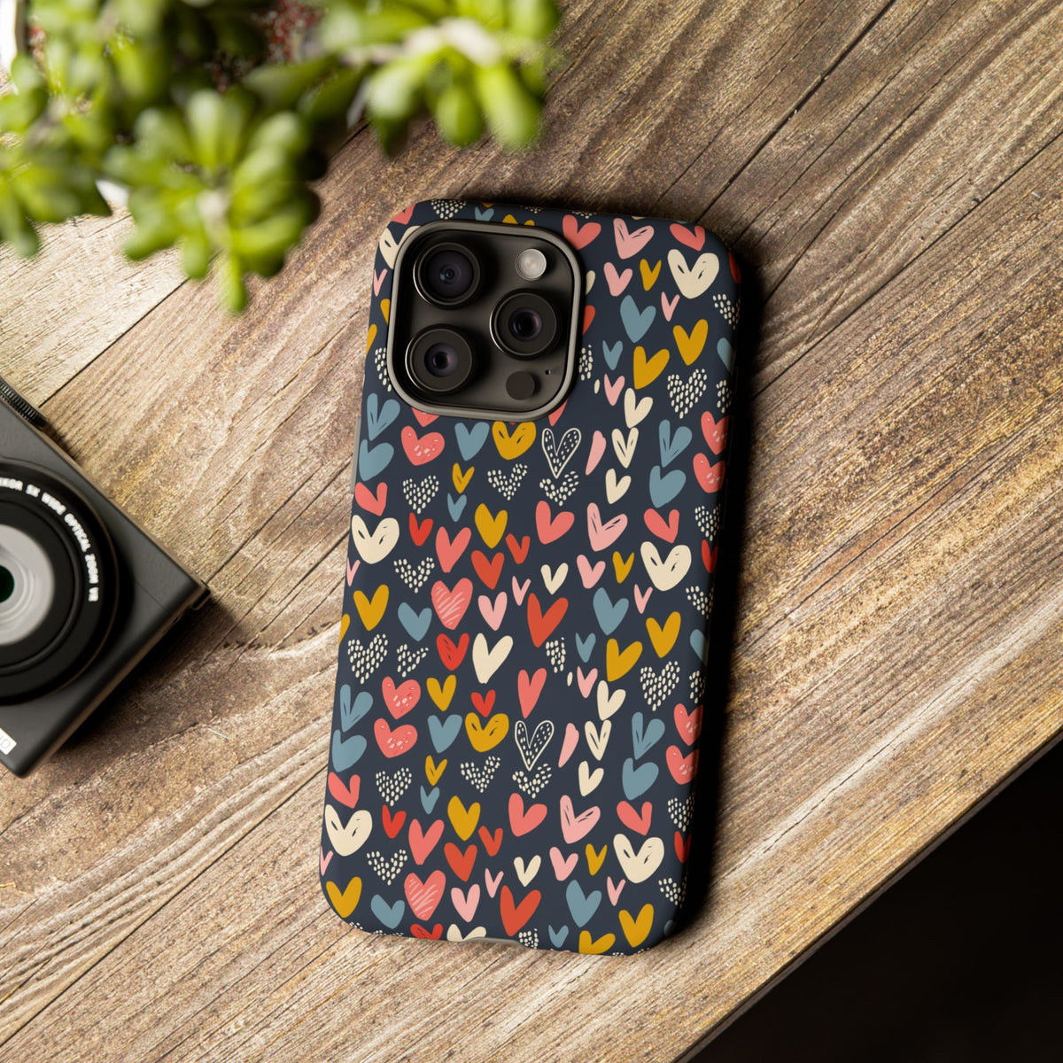 Heart Pattern Phone Case – Stylish & Loving Design for Your Device 816