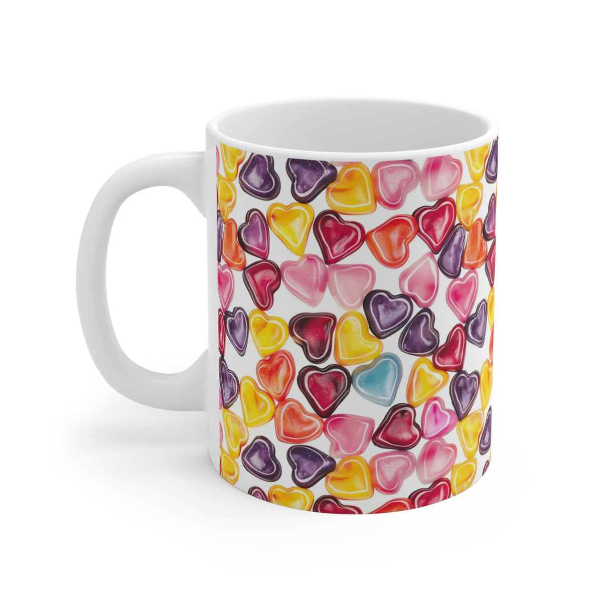 Colorful All-Over Candy Theme Coffee Mug Fun Ceramic Drinkware 157