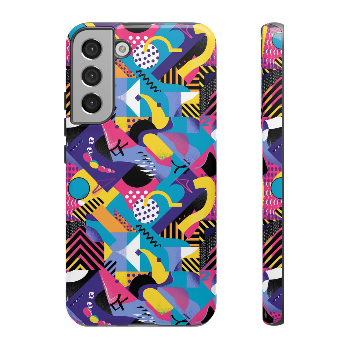 90s Themed Seamless Pattern Phone Case – Embrace Retro Style and Protection 303