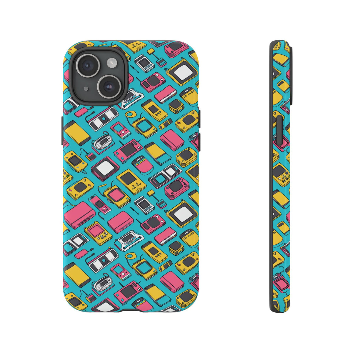 90s Themed Seamless Pattern Phone Case – Embrace Retro Style and Protection 237