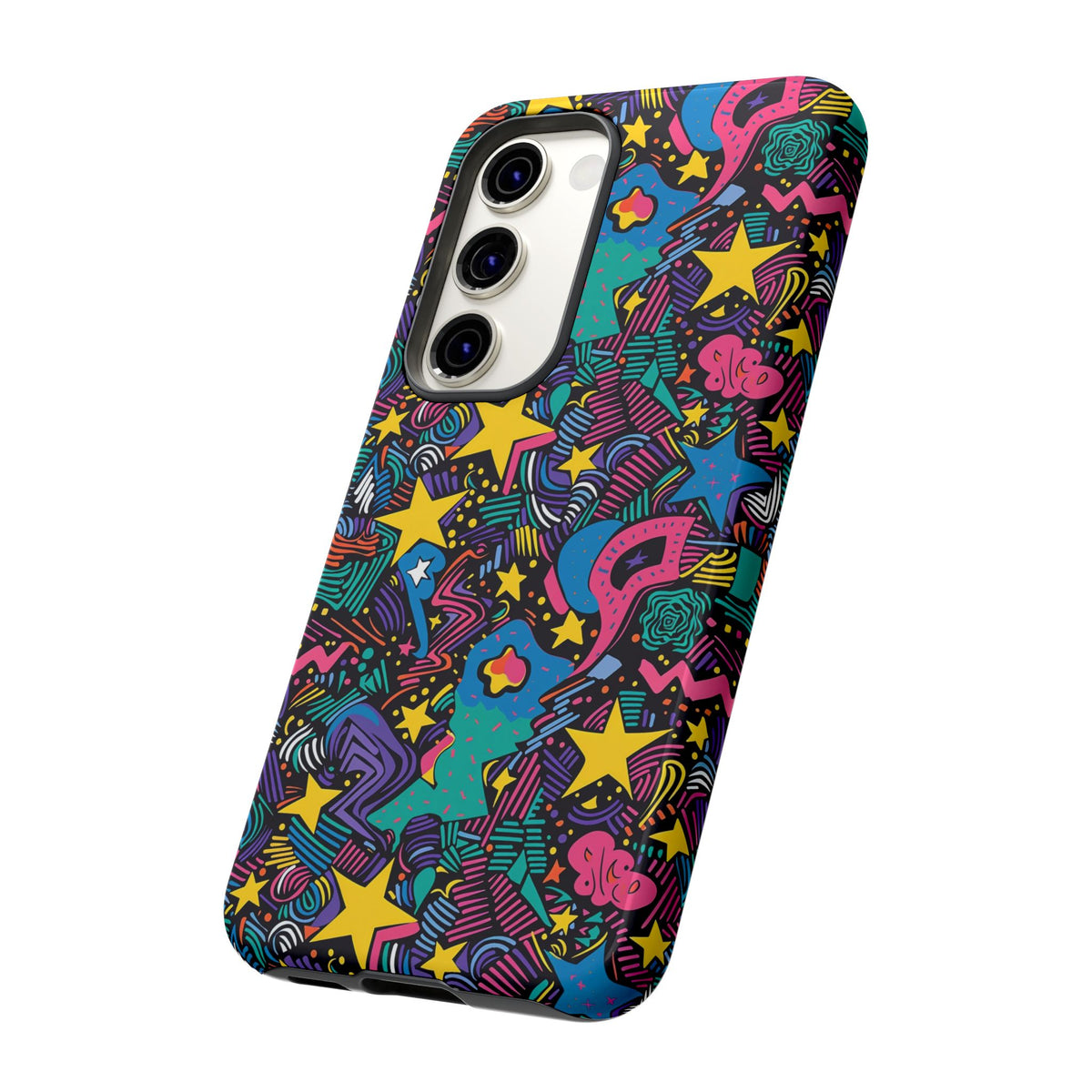 90s Themed Seamless Pattern Phone Case – Embrace Retro Style and Protection 227