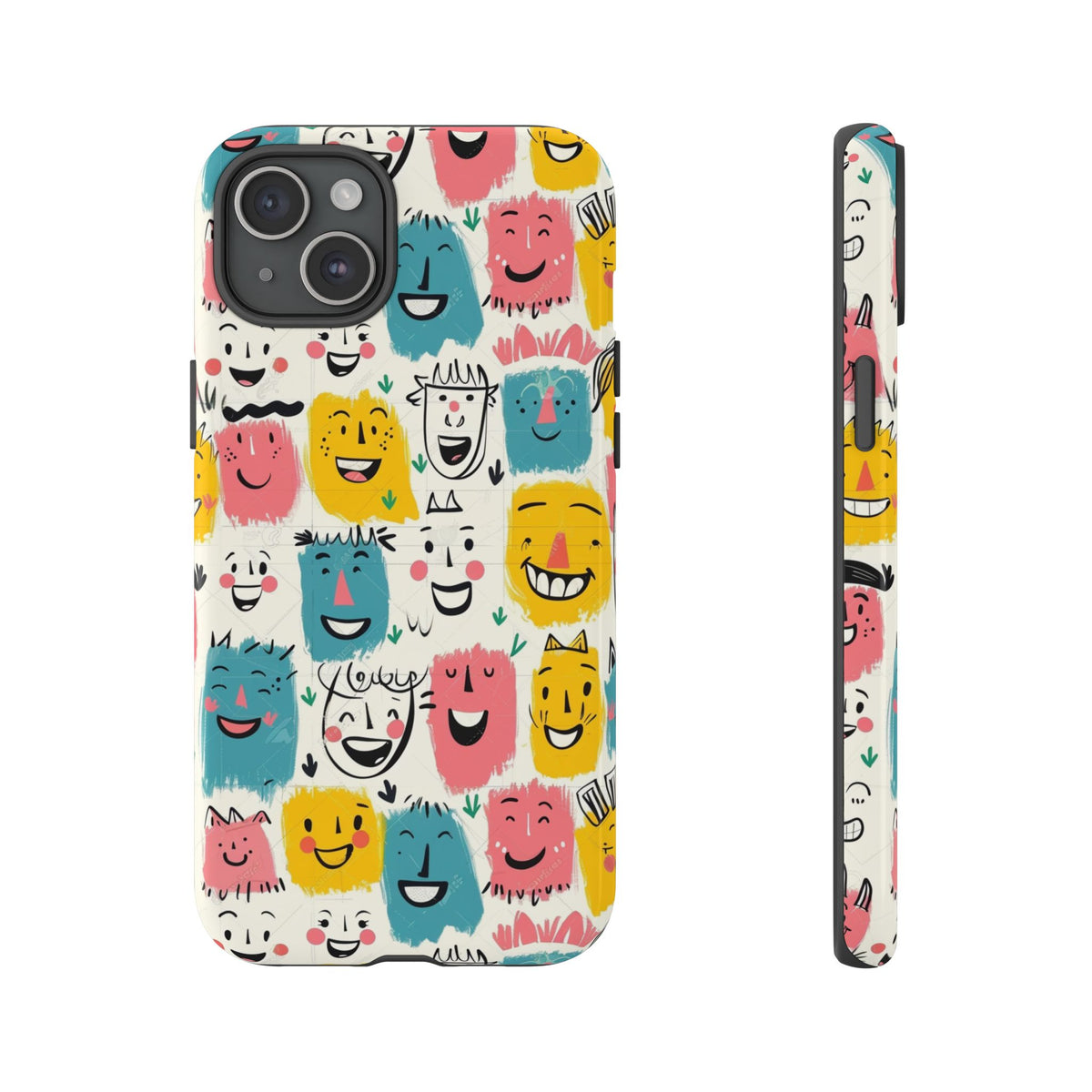 Happy Faces Phone Case – Joyful and Cheerful Design for a Bright Look