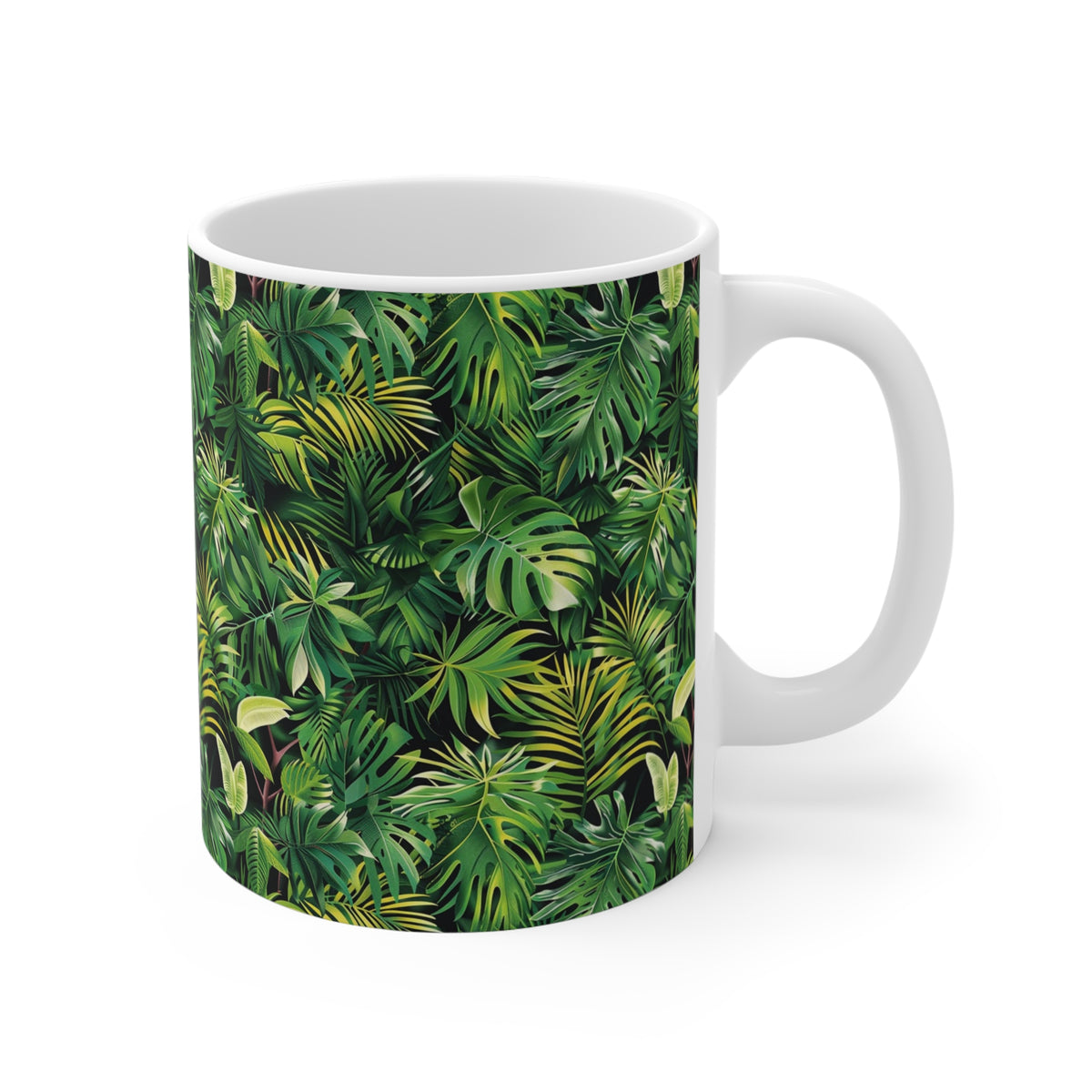 Endless Forest Pattern Coffee Mug - Nature-Inspired Ceramic Drinkware 033