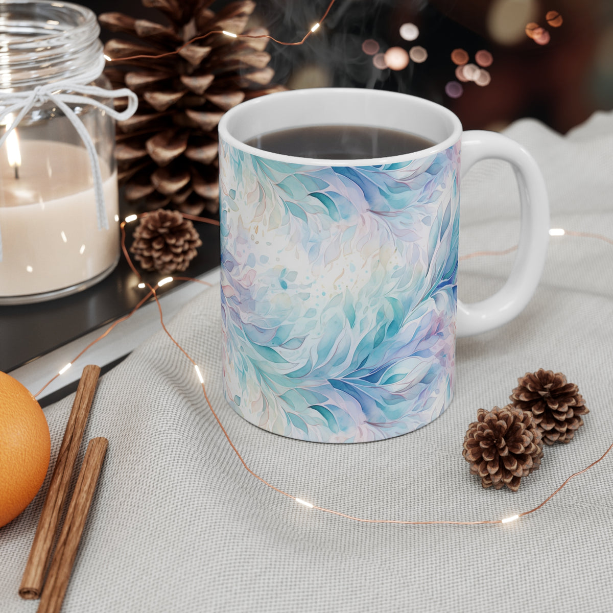 Various Watercolor Design All Over Coffee Mug – Unique Artistic Ceramic Coffee Cup 741