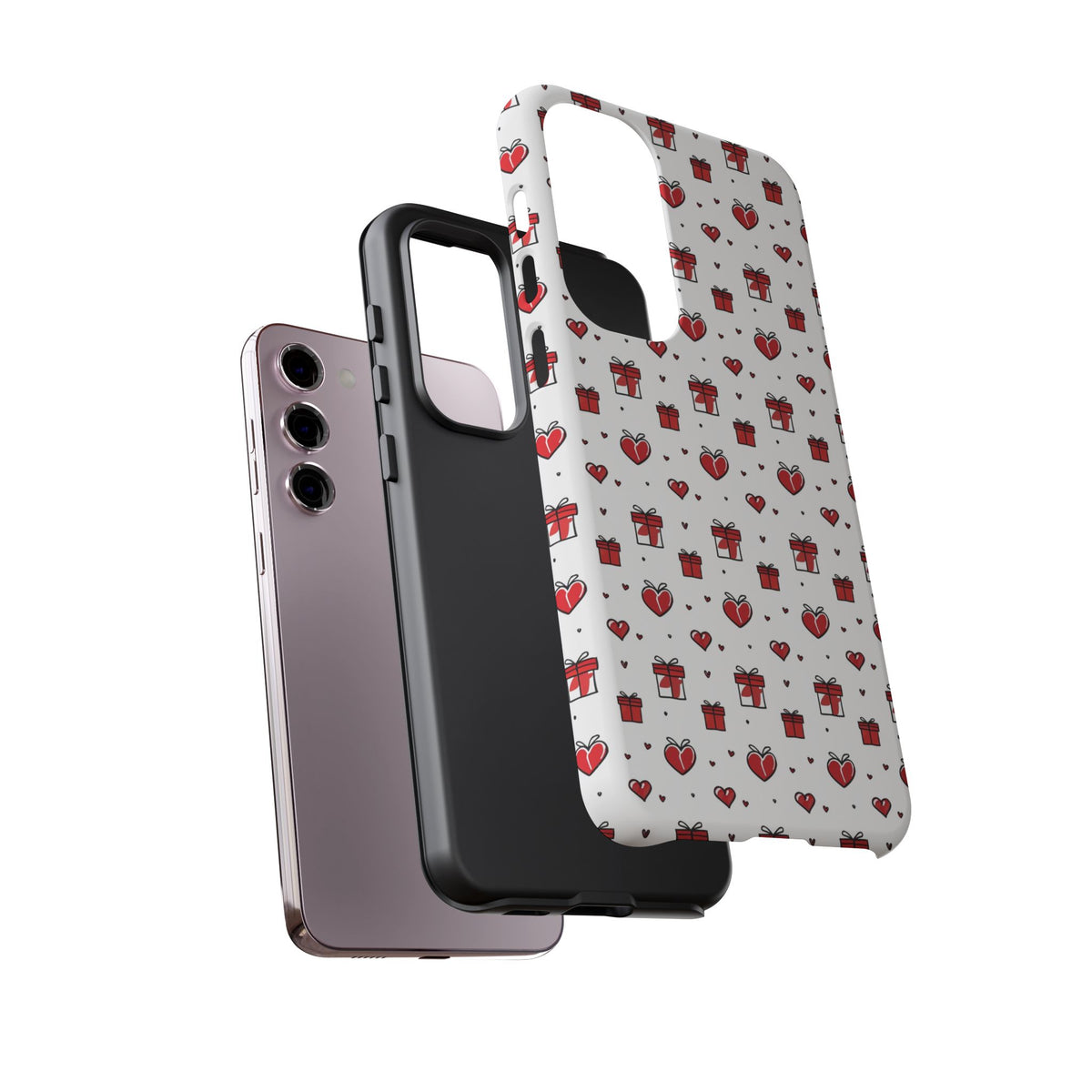 Heart Pattern Phone Case – Stylish & Loving Design for Your Device 234