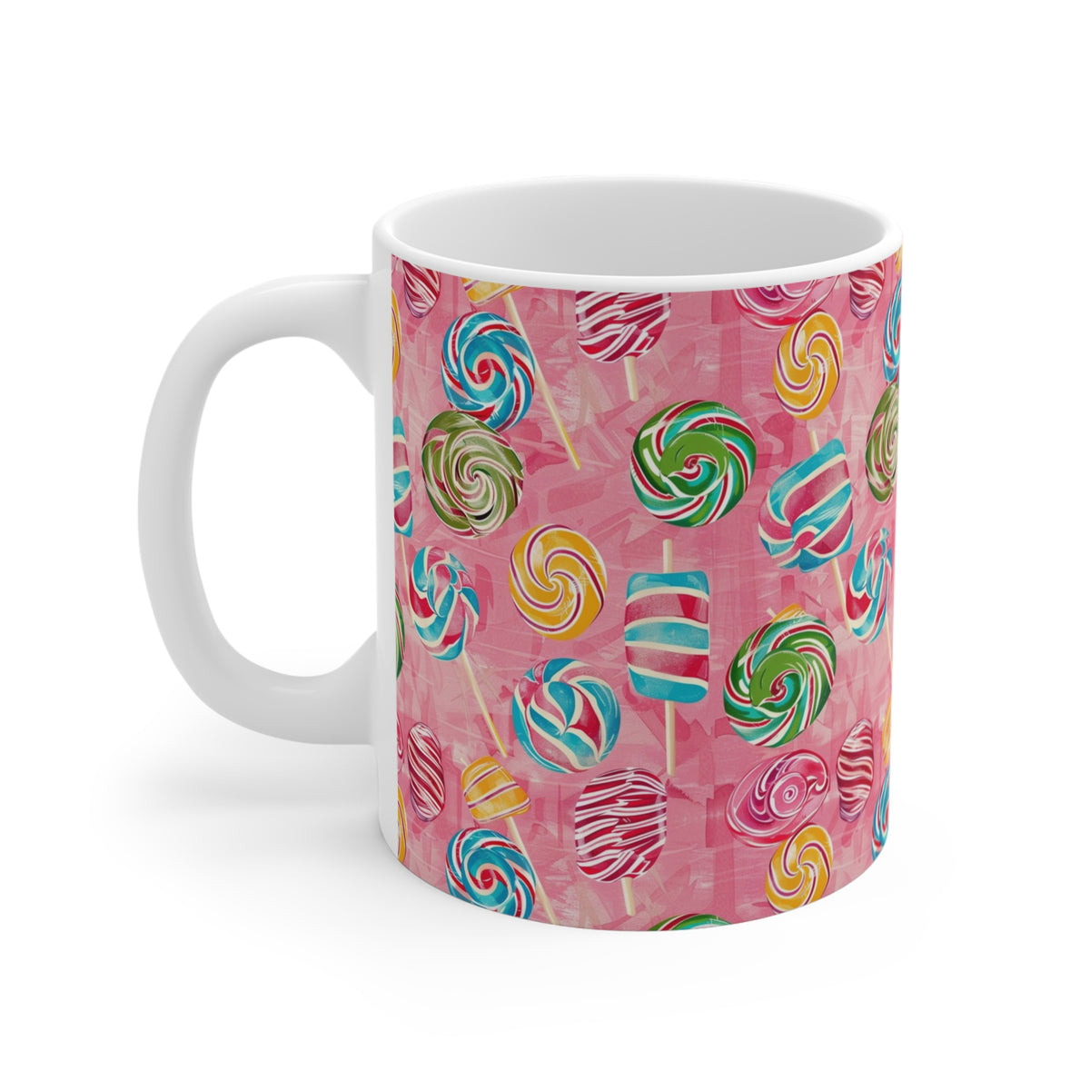 Colorful All-Over Candy Theme Coffee Mug Fun Ceramic Drinkware 253