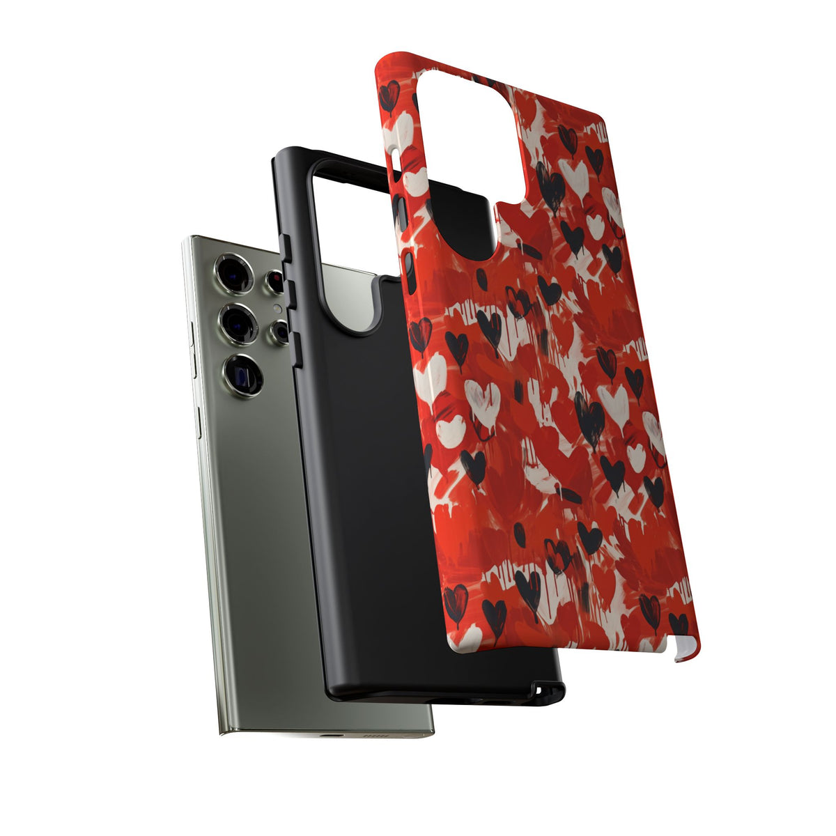 Heart Pattern Phone Case – Stylish & Loving Design for Your Device 355