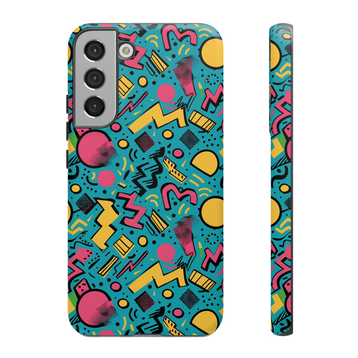 90s Themed Seamless Pattern Phone Case – Embrace Retro Style and Protection 253