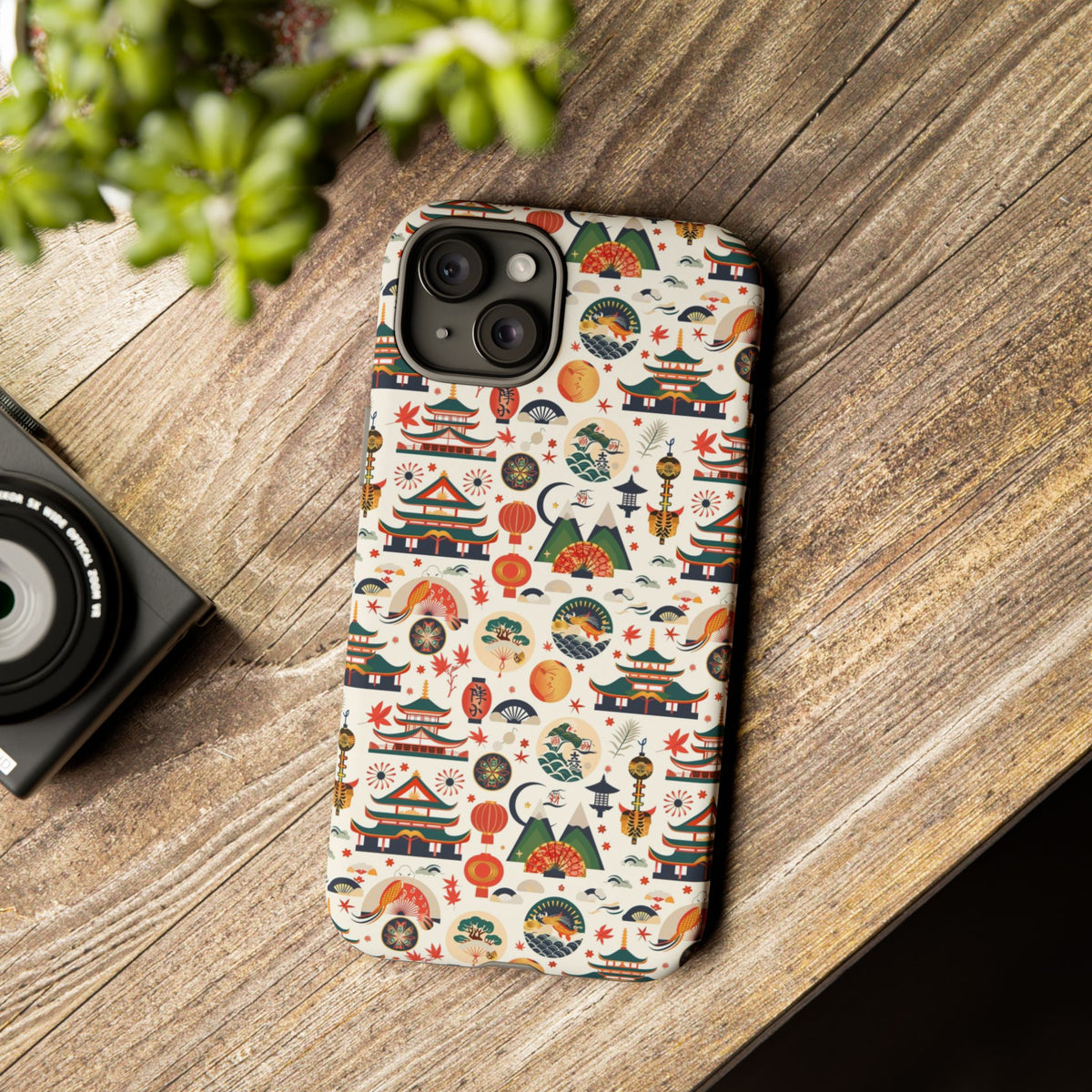 Japanese Pattern Phone Case – Elegant & Timeless Design for Your Phone 068