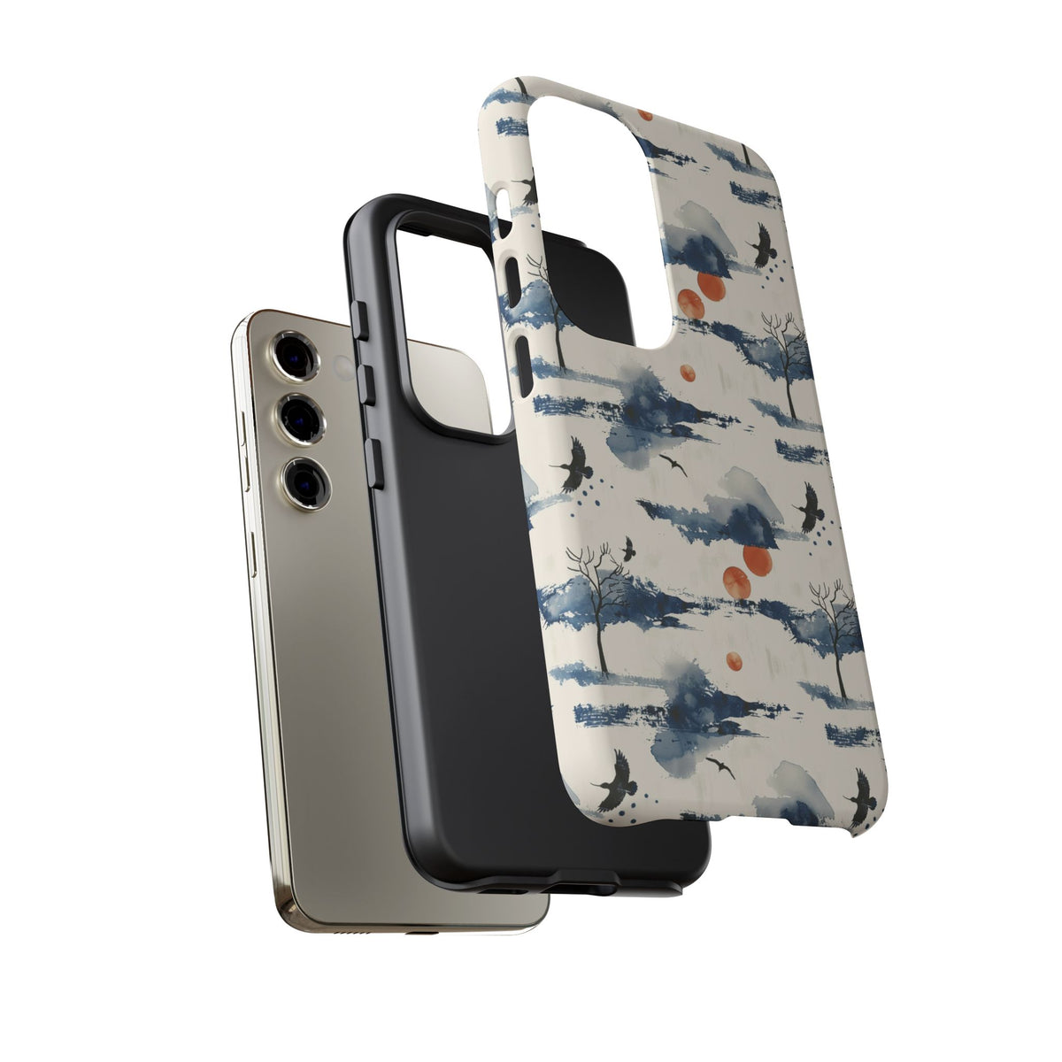 Japanese Pattern Phone Case – Elegant & Timeless Design for Your Phone 030