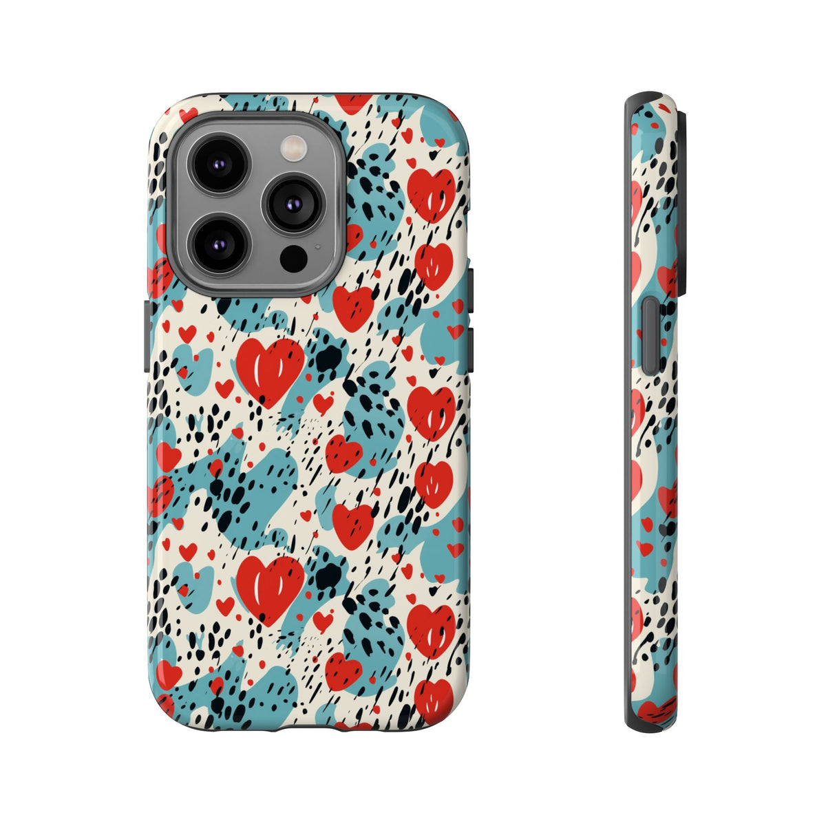 Heart Pattern Phone Case – Stylish & Loving Design for Your Device 822