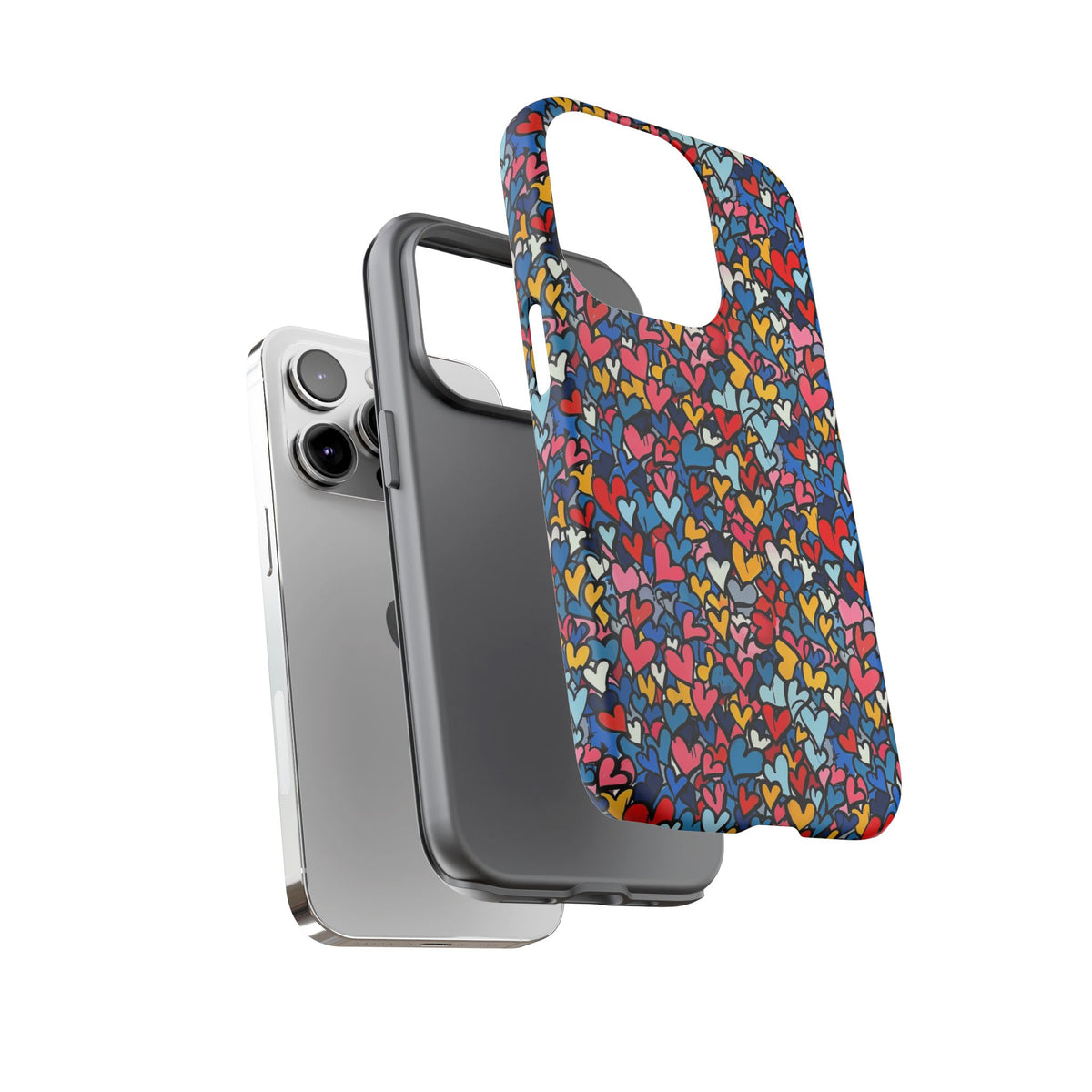 Heart Pattern Phone Case – Stylish & Loving Design for Your Device 820