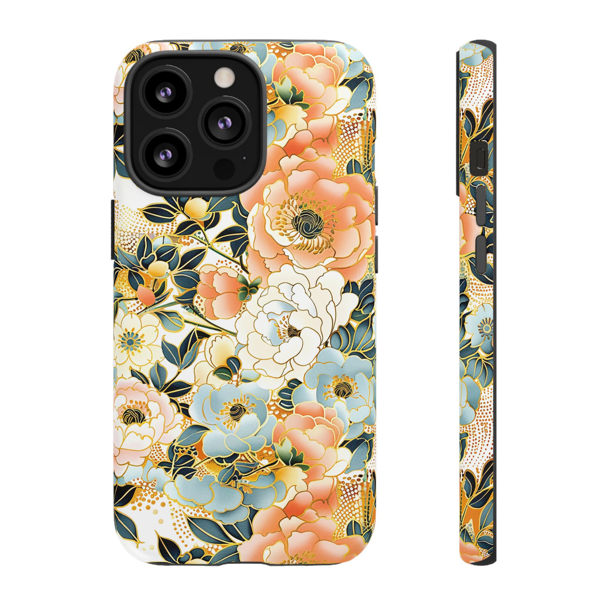 Japanese Blossom Asian Floral Design Phone Case – Elegant Floral Phone Cover 5