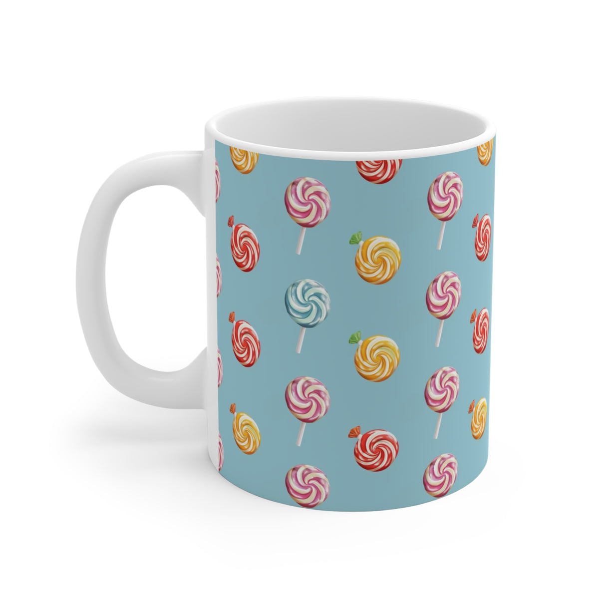 Colorful All-Over Candy Theme Coffee Mug Fun Ceramic Drinkware 276