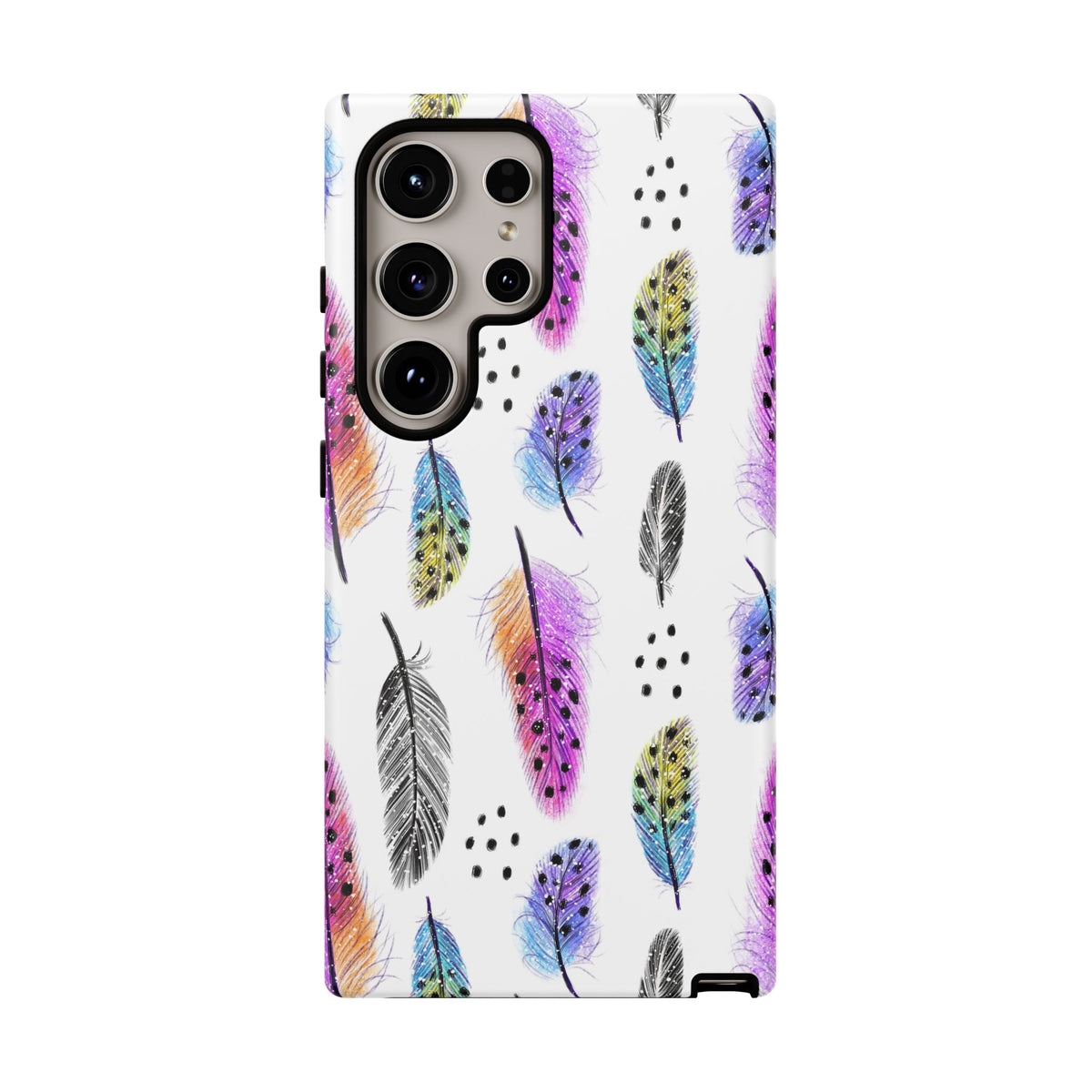 Feather Pattern Phone Case – Elegant & Durable Protection for Your Phone