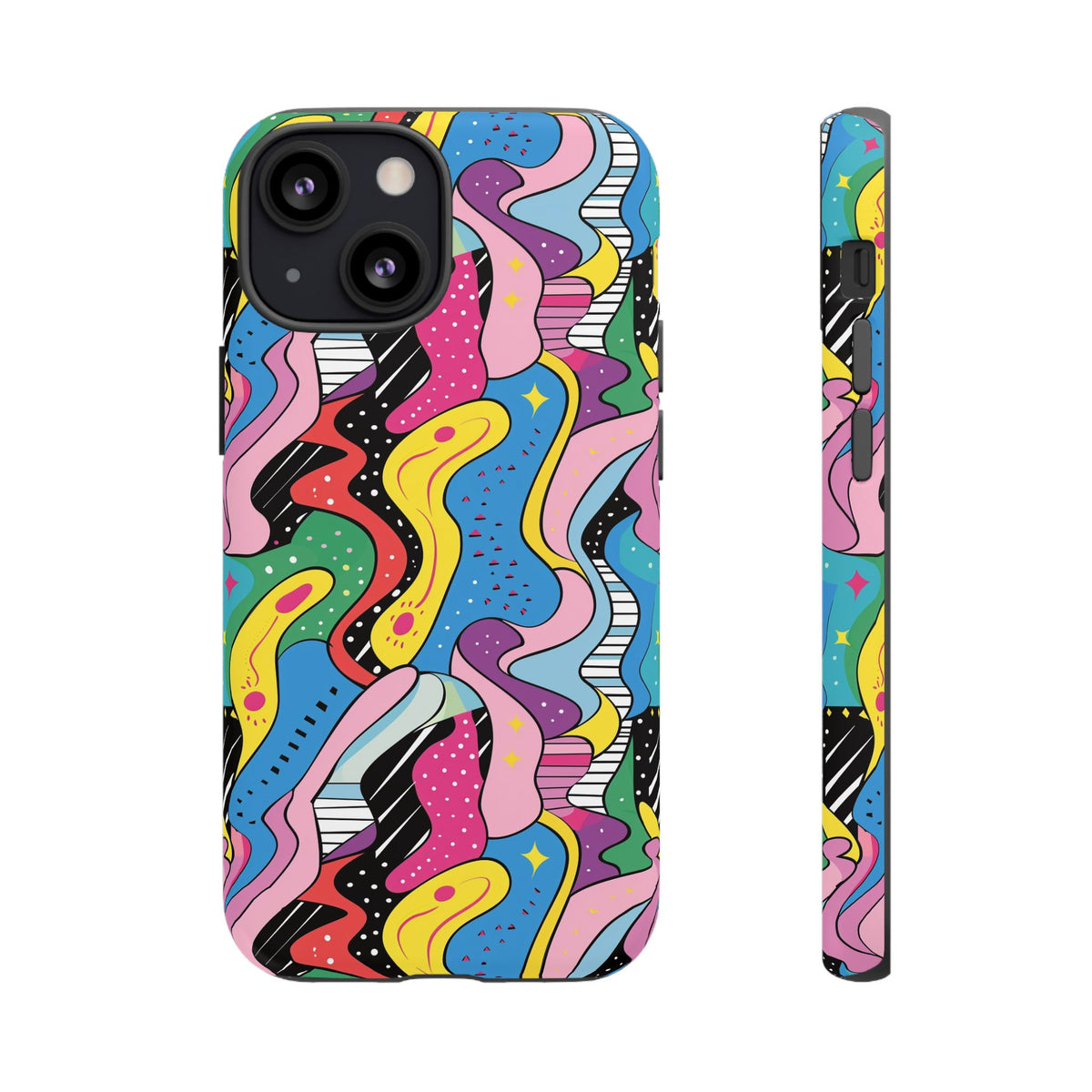 90s Themed Seamless Pattern Phone Case – Embrace Retro Style and Protection 275
